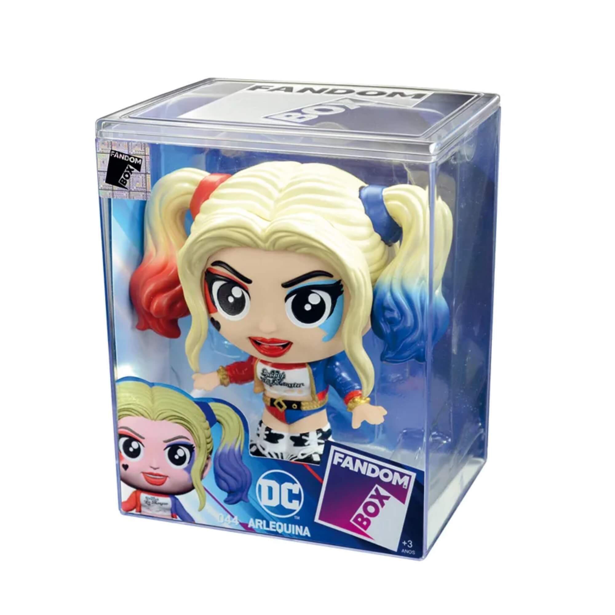 Fandom Box Arlequina - Liga da Justiça - Boneco Colecionável Vinil Atóxico Lider - 3473