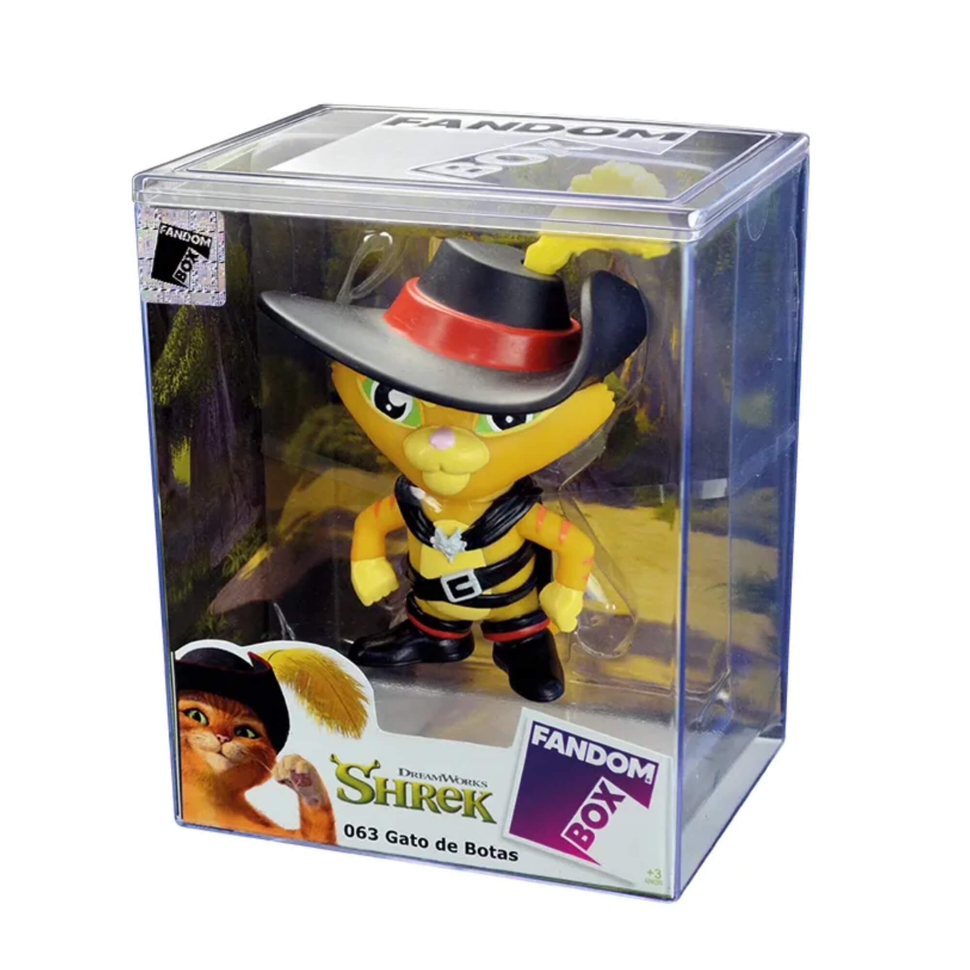 Fandom Box Gato de Botas - Shrek - Boneco Colecionável Material Vinil Atóxico Lider - 3478