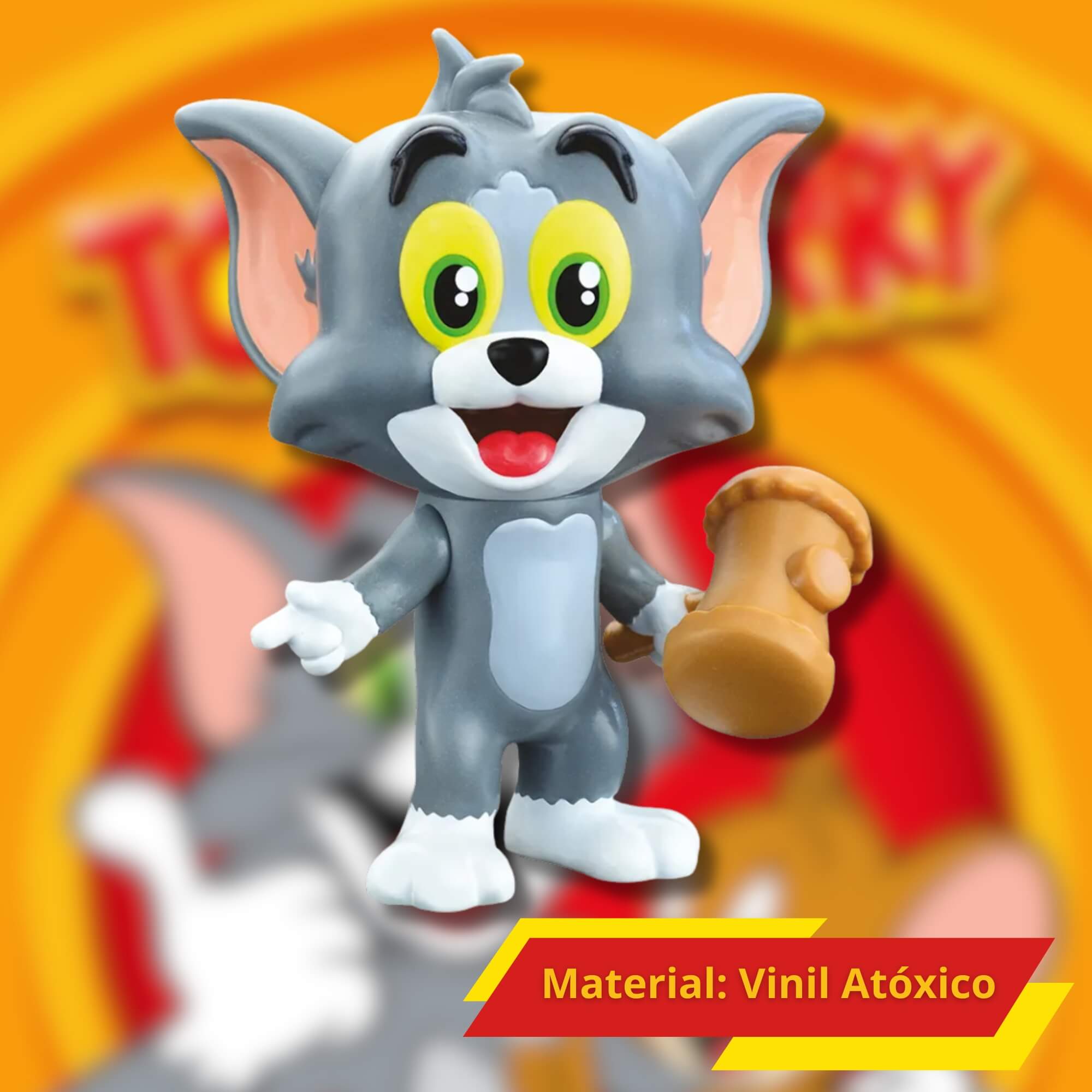 Fandom Box Tom - Tom e Jerry - Boneco Colecionável Material Vinil Atóxico Lider - 3475