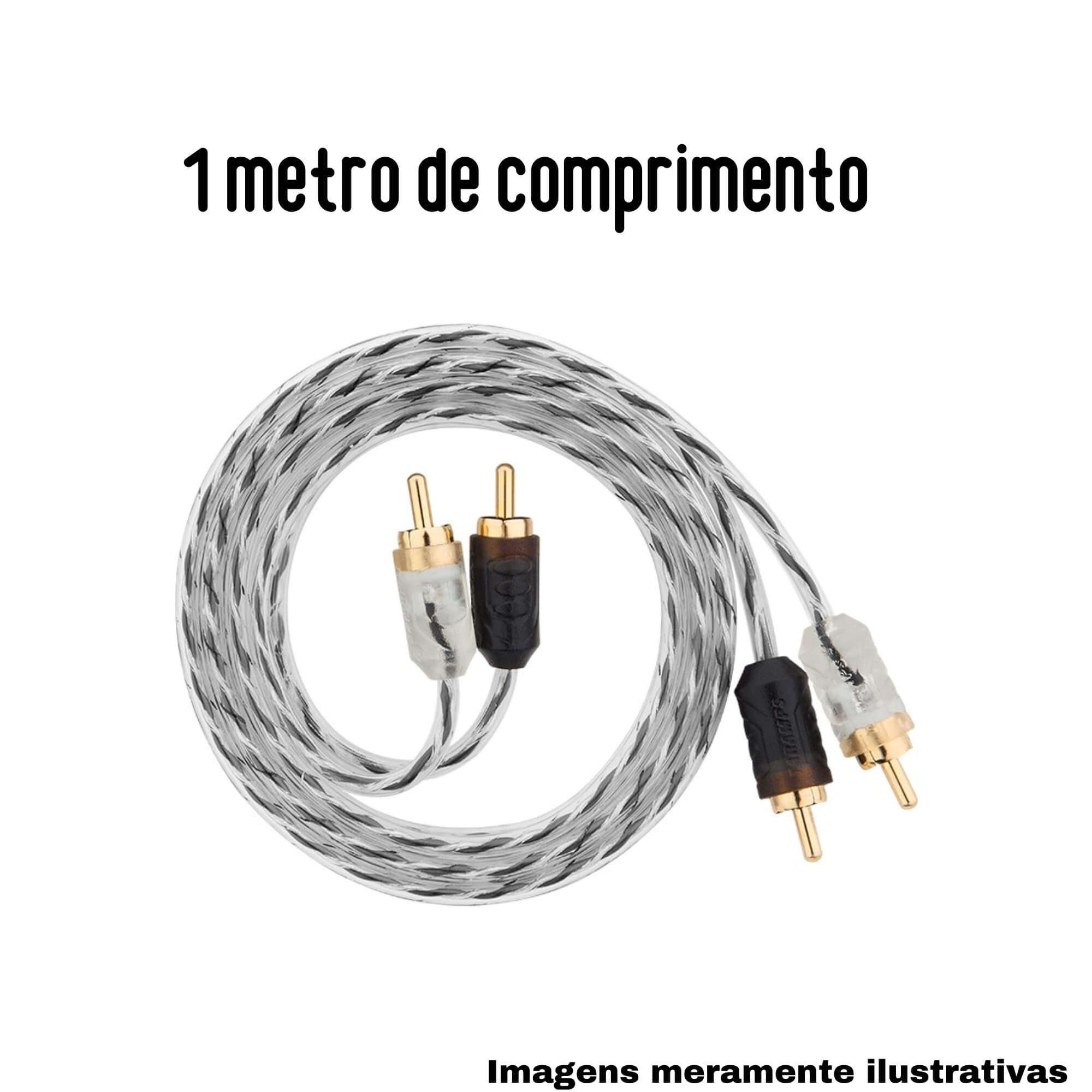 Cabo RCA Injetado 1 Metro Double Som Automotivo Taramps - 900388
