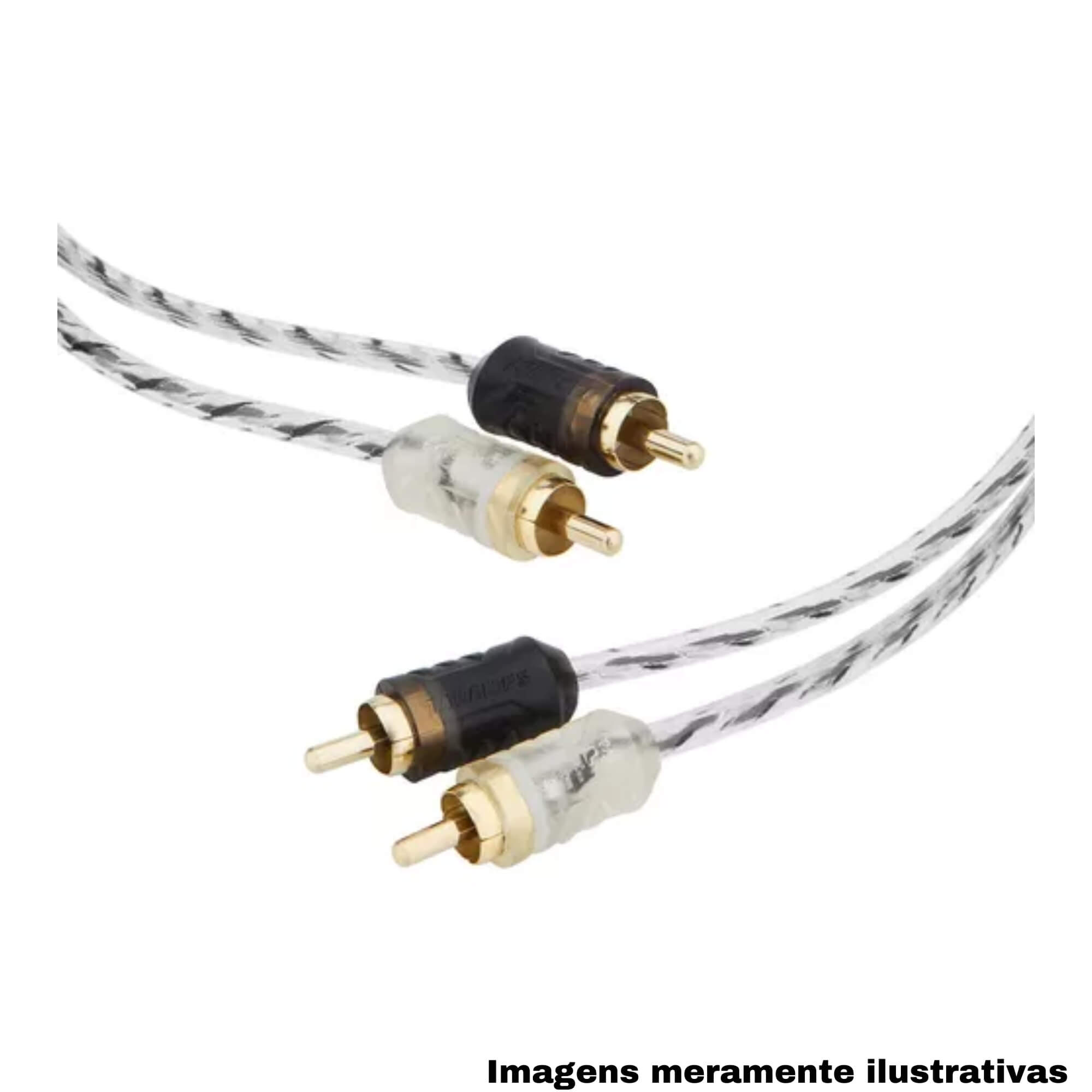 Cabo RCA Injetado 1 Metro Double Som Automotivo Taramps - 900388