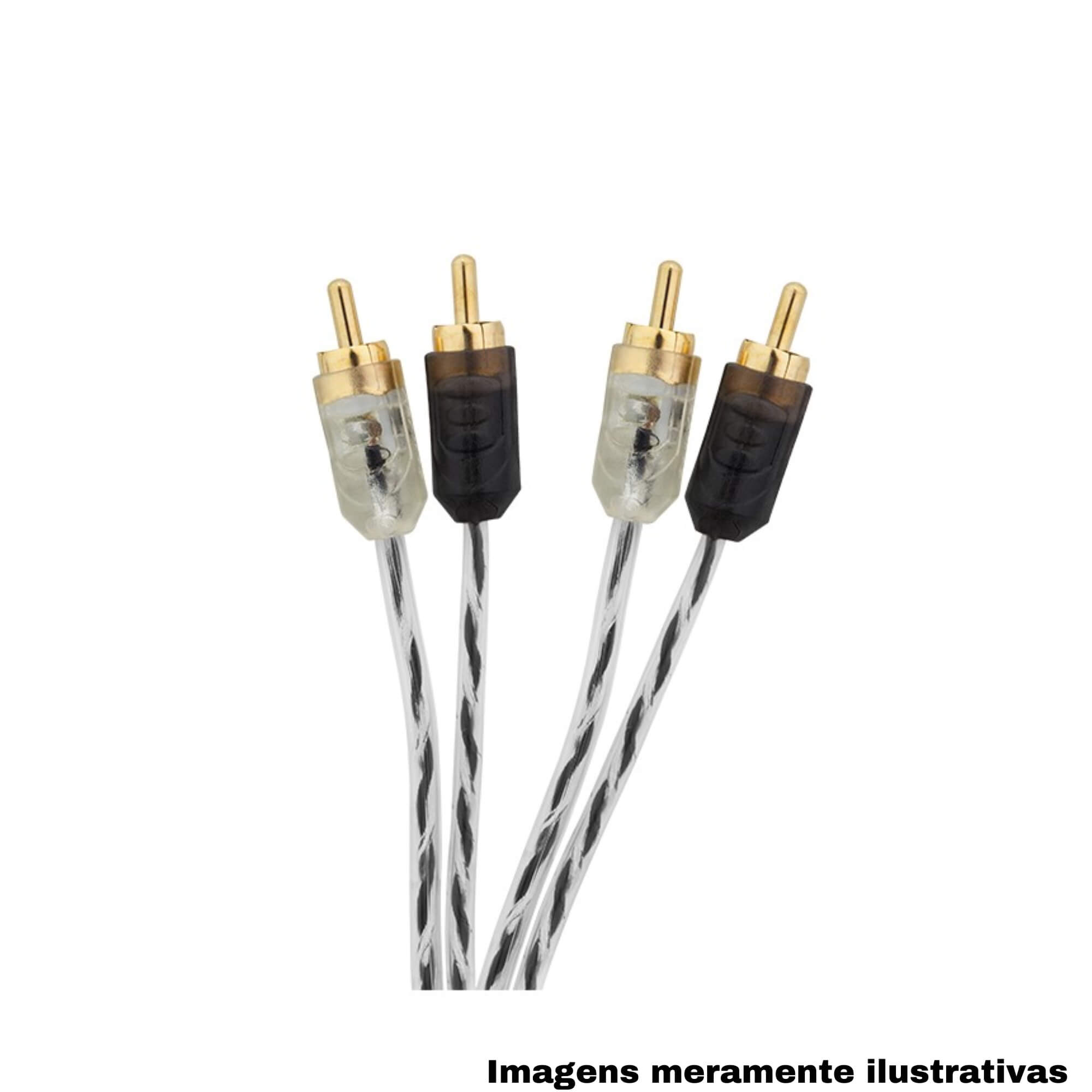 Cabo RCA Injetado 1 Metro Double Som Automotivo Taramps - 900388
