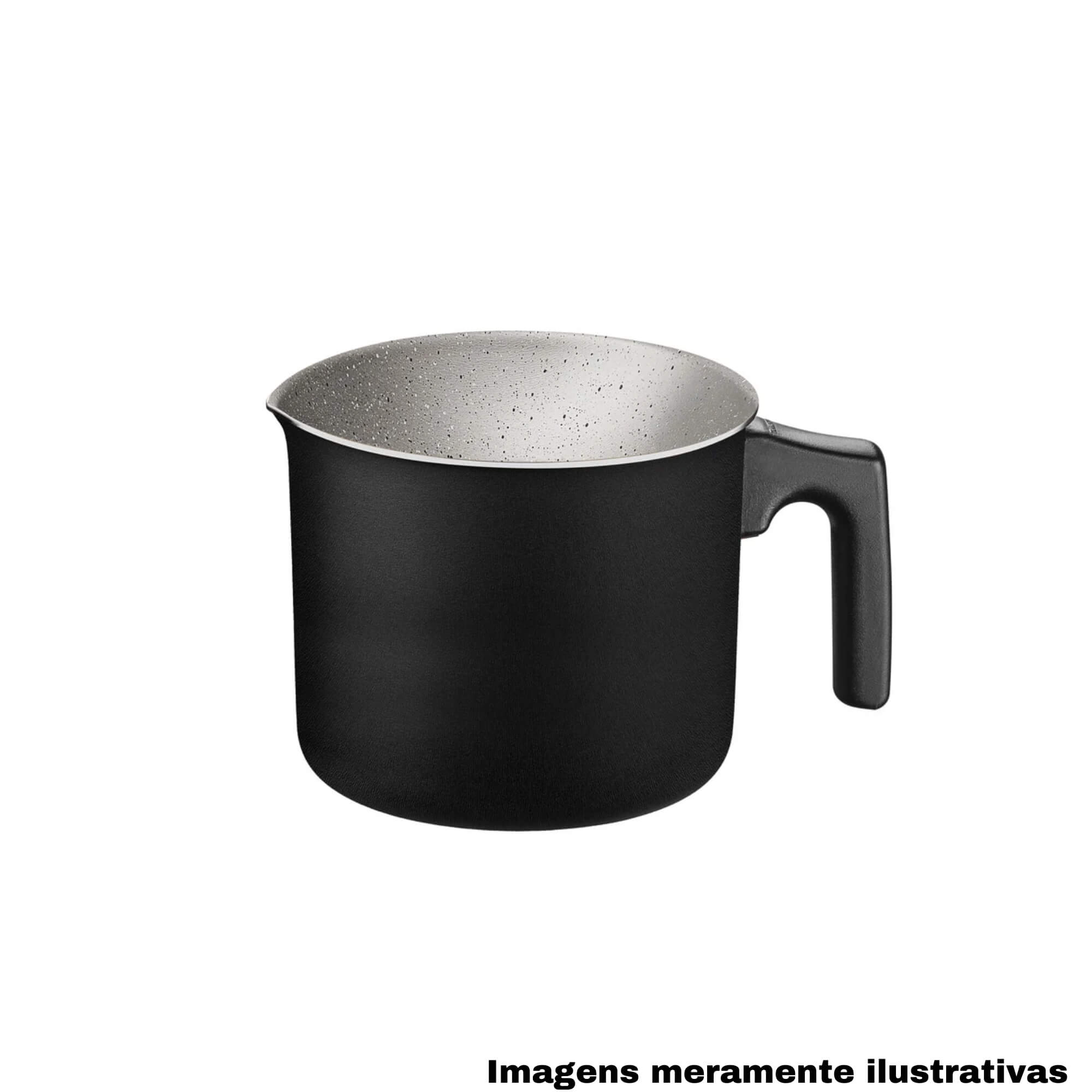 Jogo Panelas Linz Alumínio Inox Antiaderente Starflon Max Preto 4 Peças Tramontina - 28299004