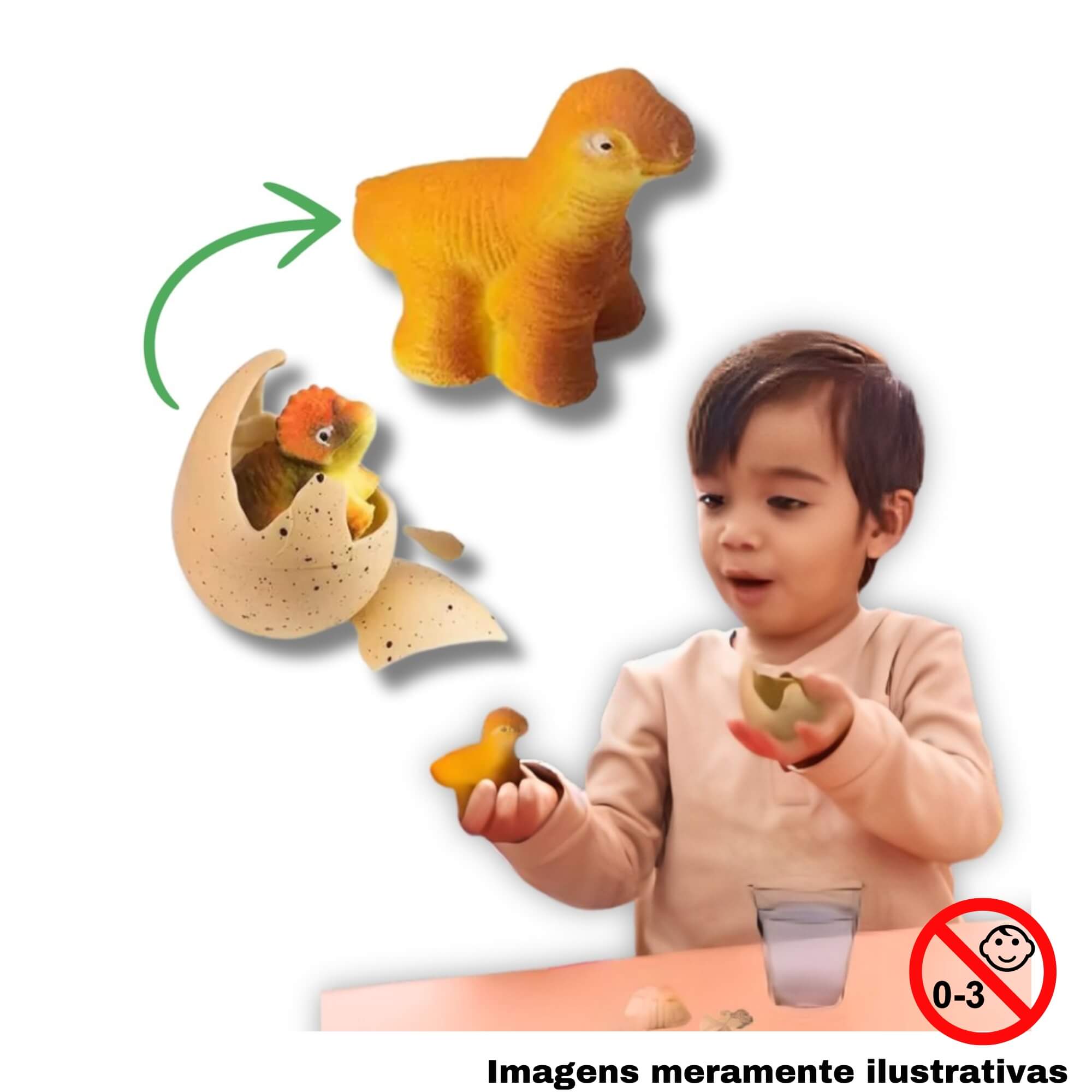 Kit 20 Brinquedos Infantis Ovo Pop Egg Dinossauro Lembrancinha Festa Presente Multikids BR1909