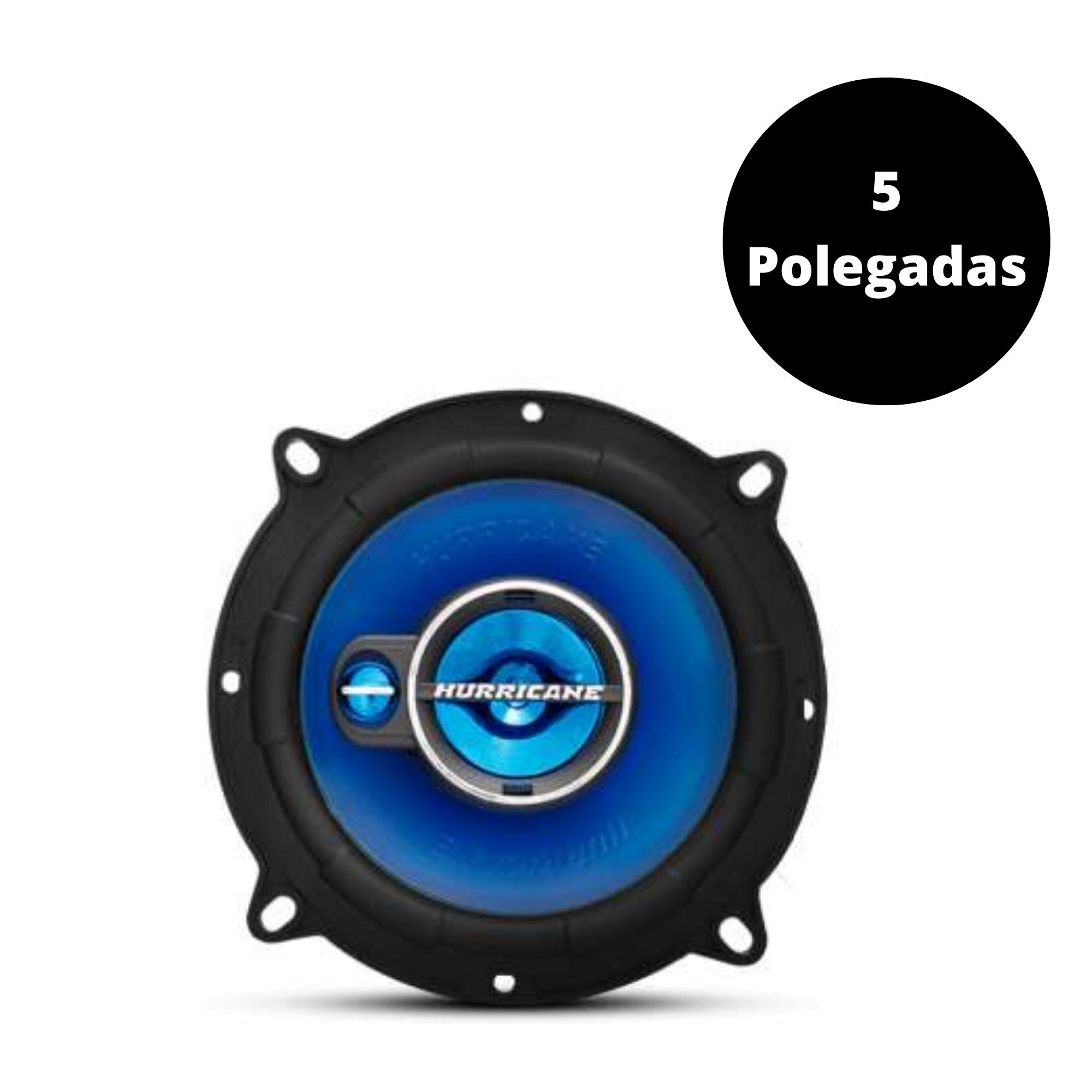 COMP Kit 4 Alto Falante Porta Hurricane 5 Polegadas 200w Triak Cor Azul Hurricane