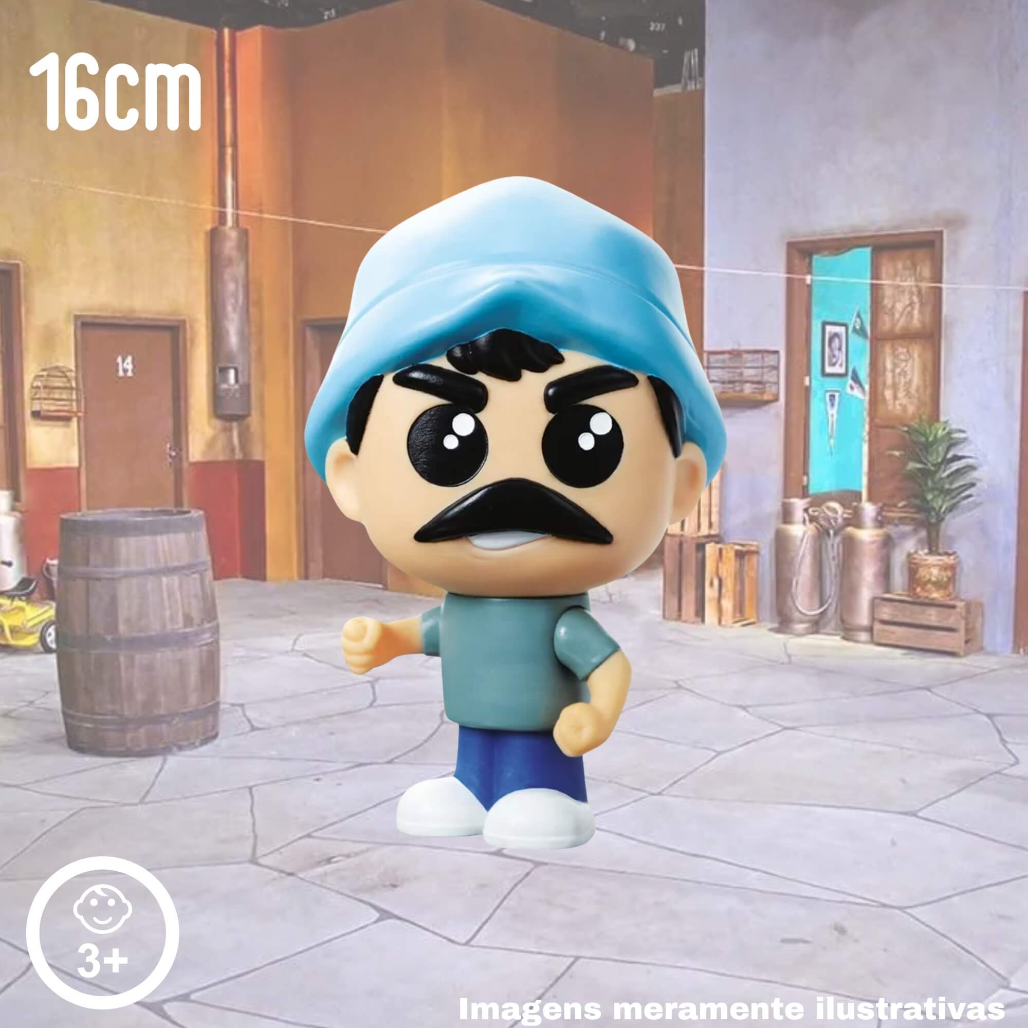 COMP Kit Fandom Box Turma do Chaves Boneco Miniatura Colecionável 16cm Vinil Atóxico Lider - 3493