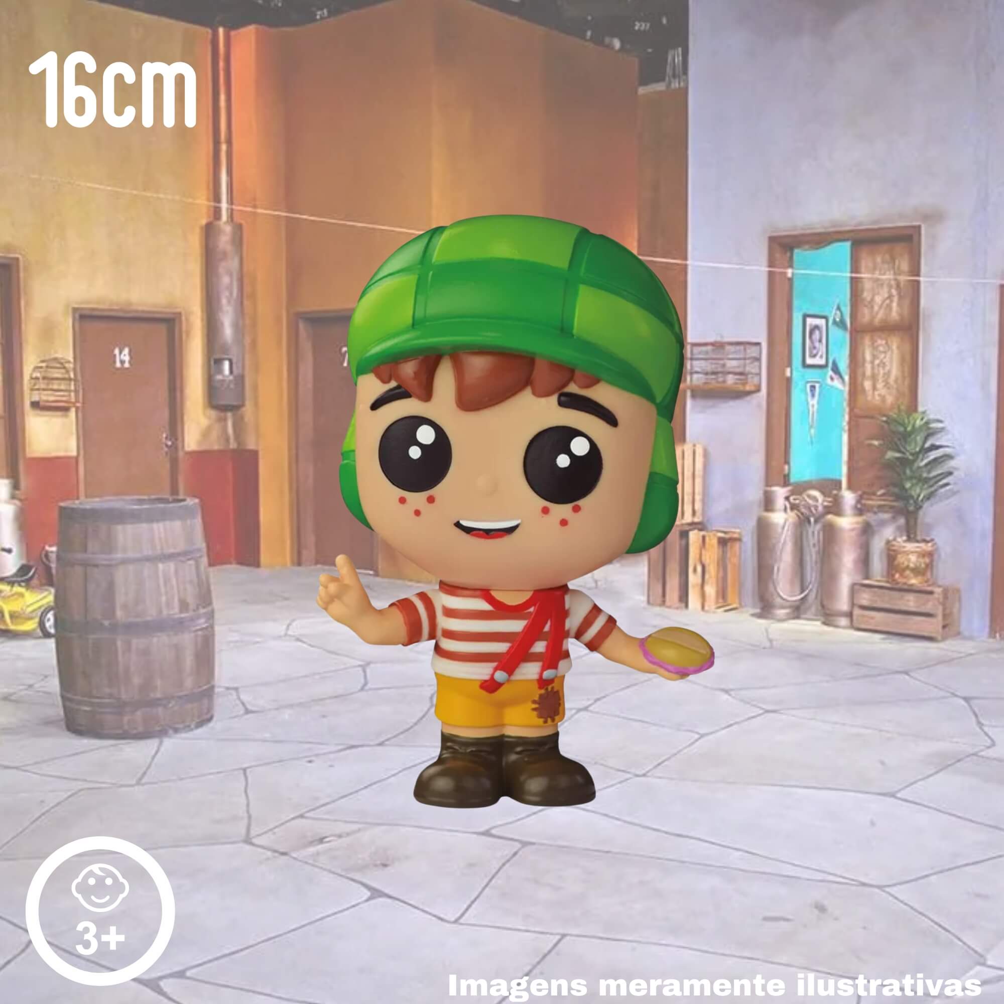 COMP Kit Fandom Box Turma do Chaves Boneco Miniatura Colecionável 16cm Vinil Atóxico Lider - 3493