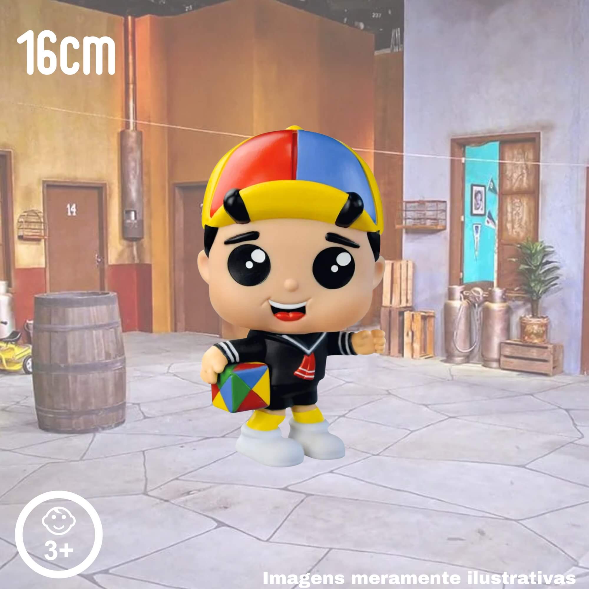 COMP Kit Fandom Box Turma do Chaves Boneco Miniatura Colecionável 16cm Vinil Atóxico Lider - 3493