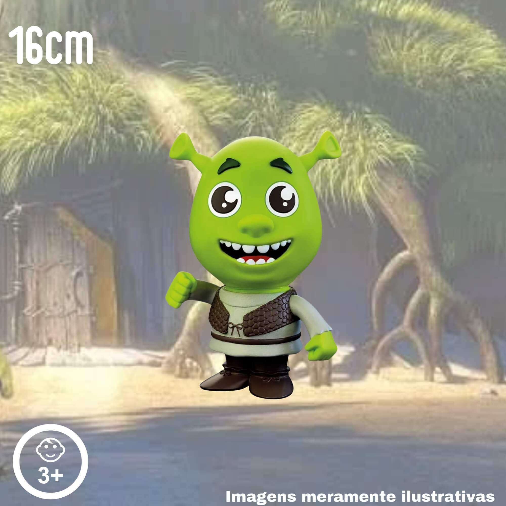 VAR Unidade Fandom Box Shrek Miniatura Boneco Colecionável 16cm Material Vinil Atóxico Lider - 3479