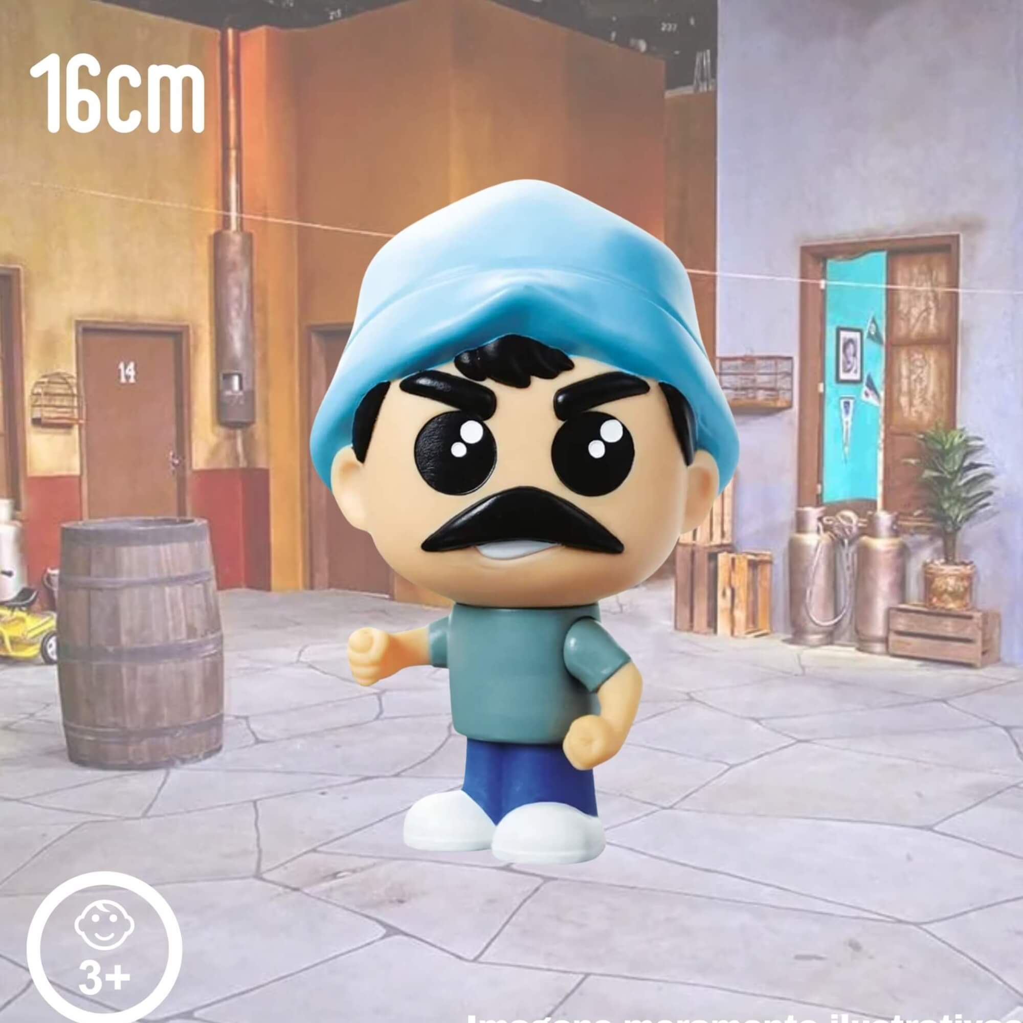 VAR Unidade Fandom Turma do Chaves Miniatura Boneco Colecionável 16cm Vinil Atóxico Lider - 3492
