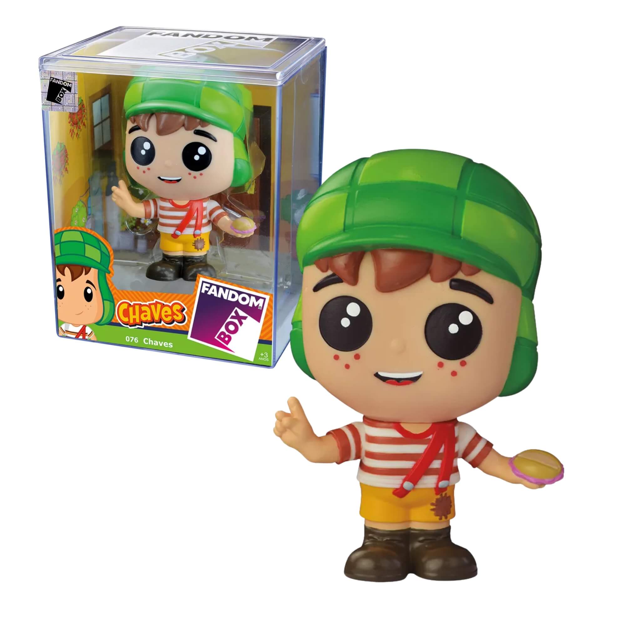 VAR Unidade Fandom Turma do Chaves Miniatura Boneco Colecionável 16cm Vinil Atóxico Lider - 3492 Personagem:Chaves