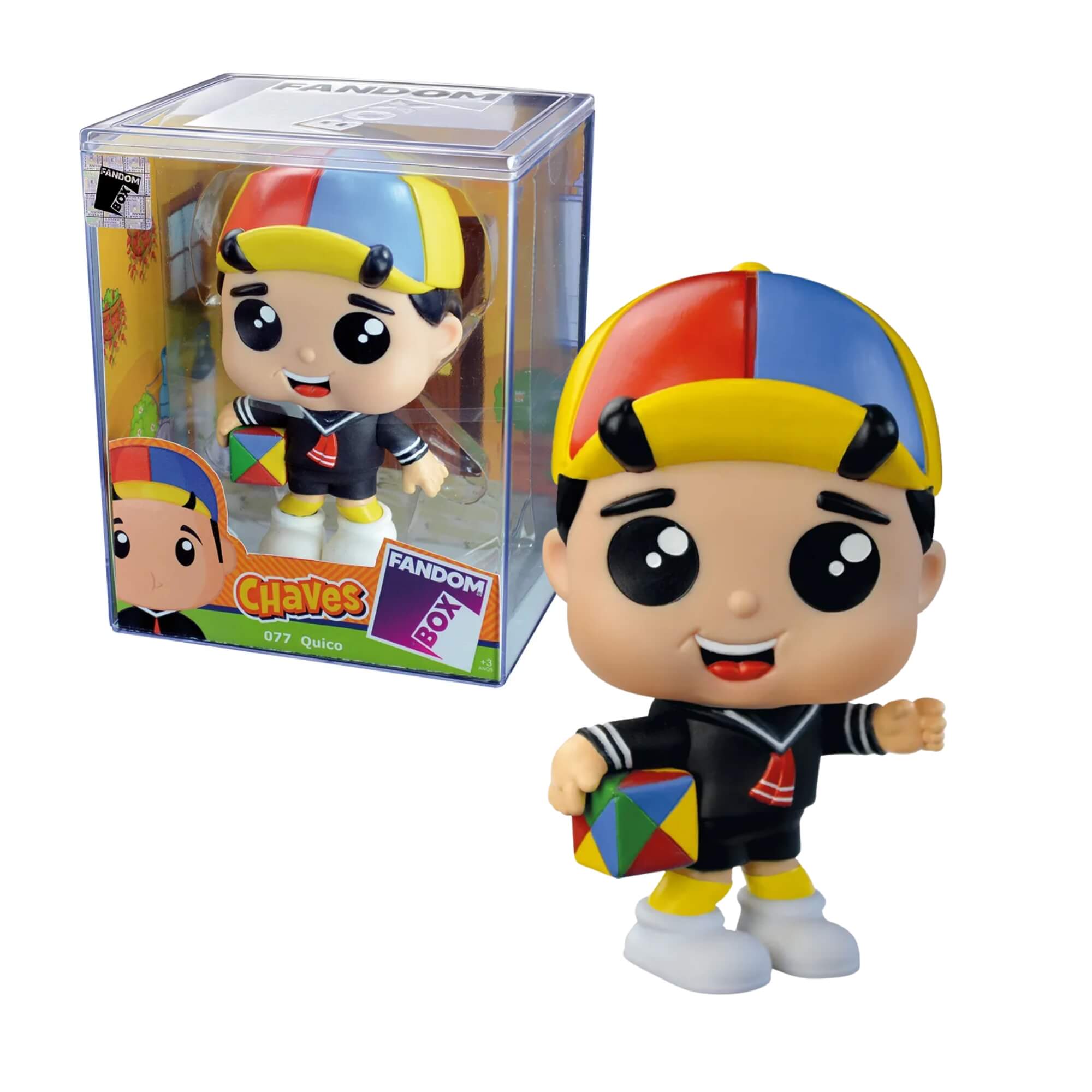 VAR Unidade Fandom Turma do Chaves Miniatura Boneco Colecionável 16cm Vinil Atóxico Lider - 3492 Personagem:Quico