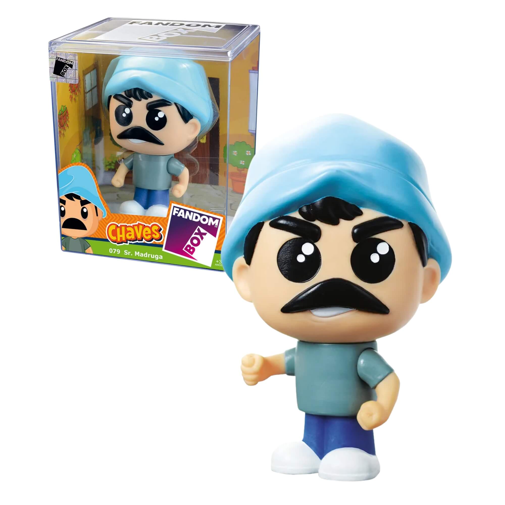 VAR Unidade Fandom Turma do Chaves Miniatura Boneco Colecionável 16cm Vinil Atóxico Lider - 3492 Personagem:Seu Madruga