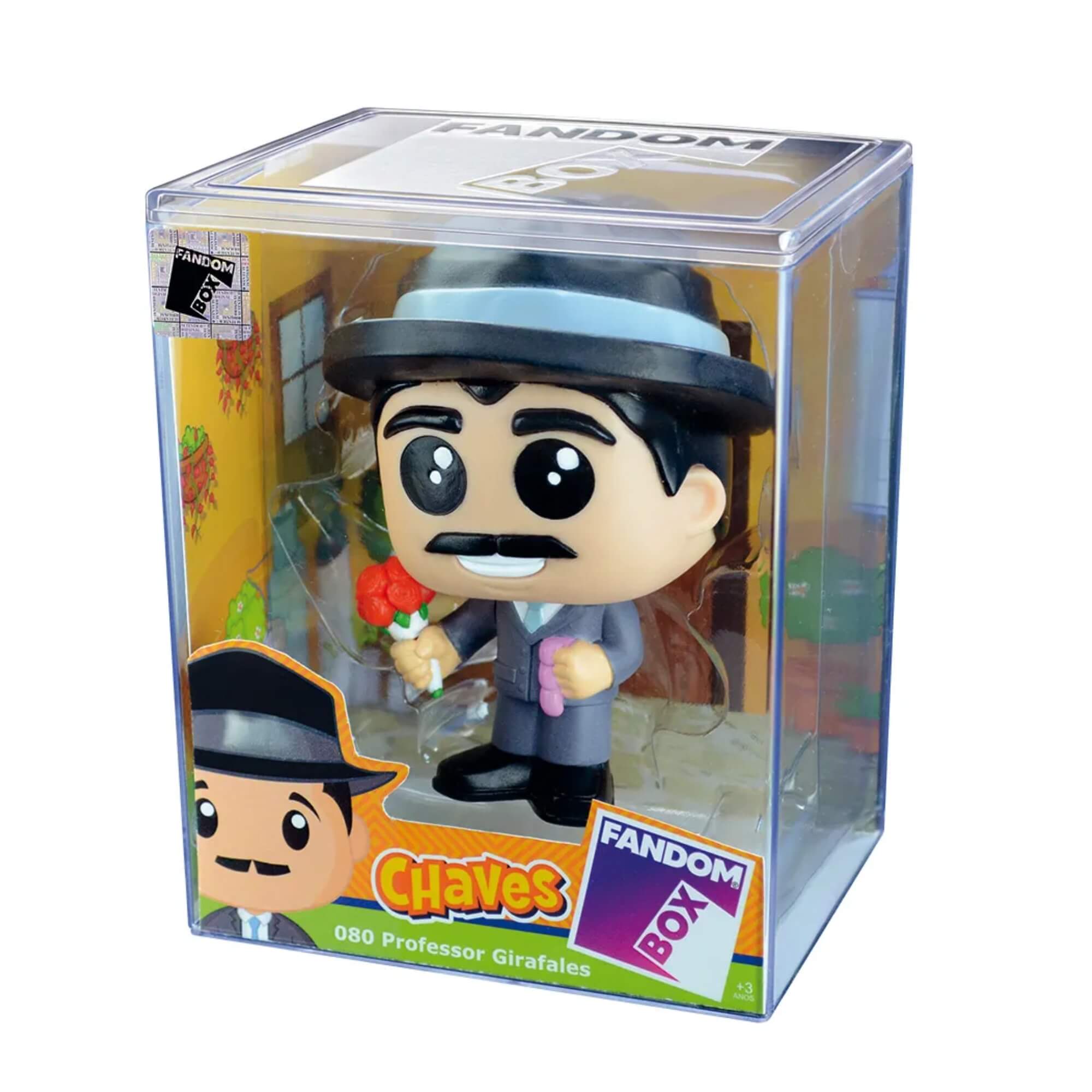 VAR Unidade Fandom Turma do Chaves Miniatura Boneco Colecionável 16cm Vinil Atóxico Lider - 3492 Personagem:Professor Gi