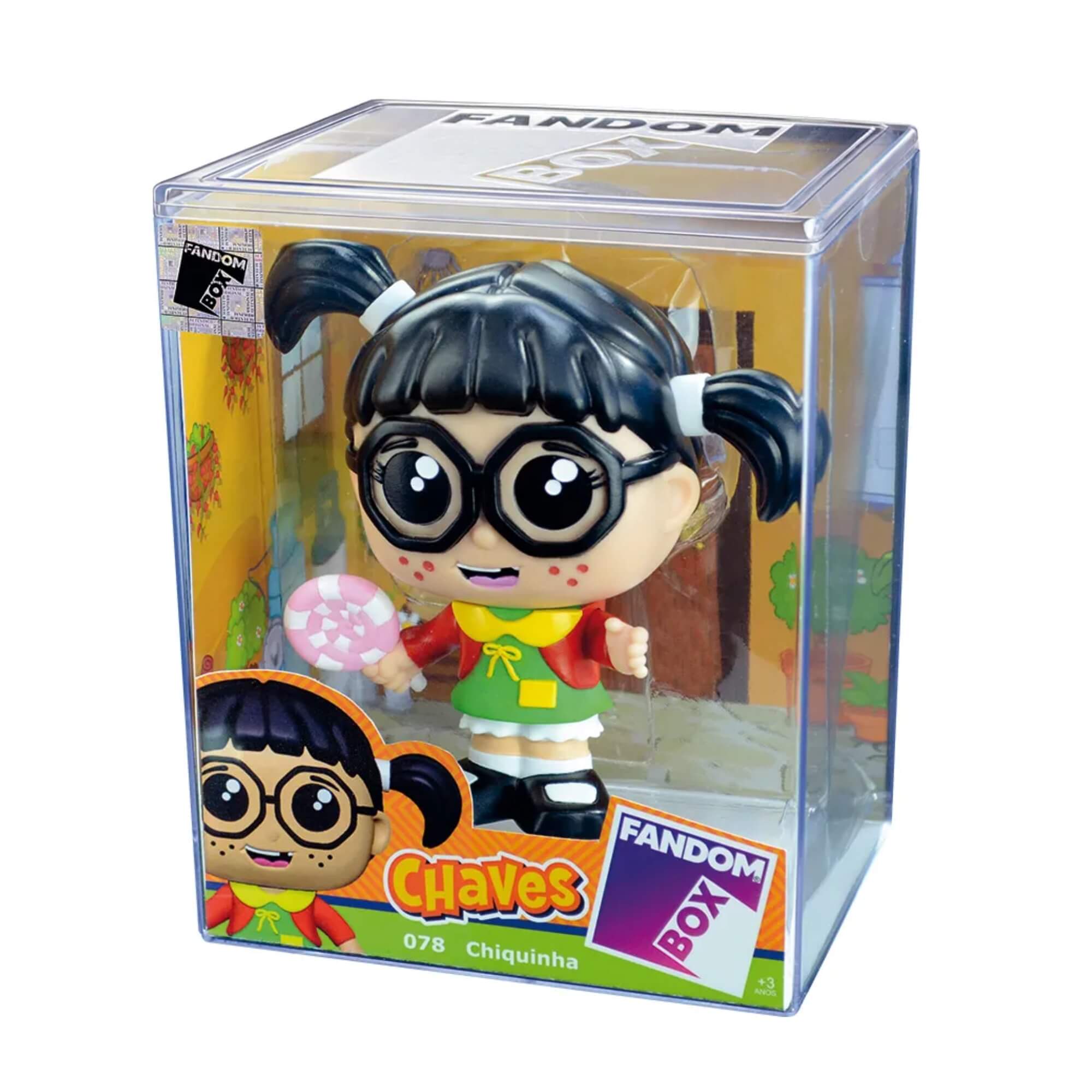 VAR Unidade Fandom Turma do Chaves Miniatura Boneco Colecionável 16cm Vinil Atóxico Lider - 3492 Personagem:Chiquinha