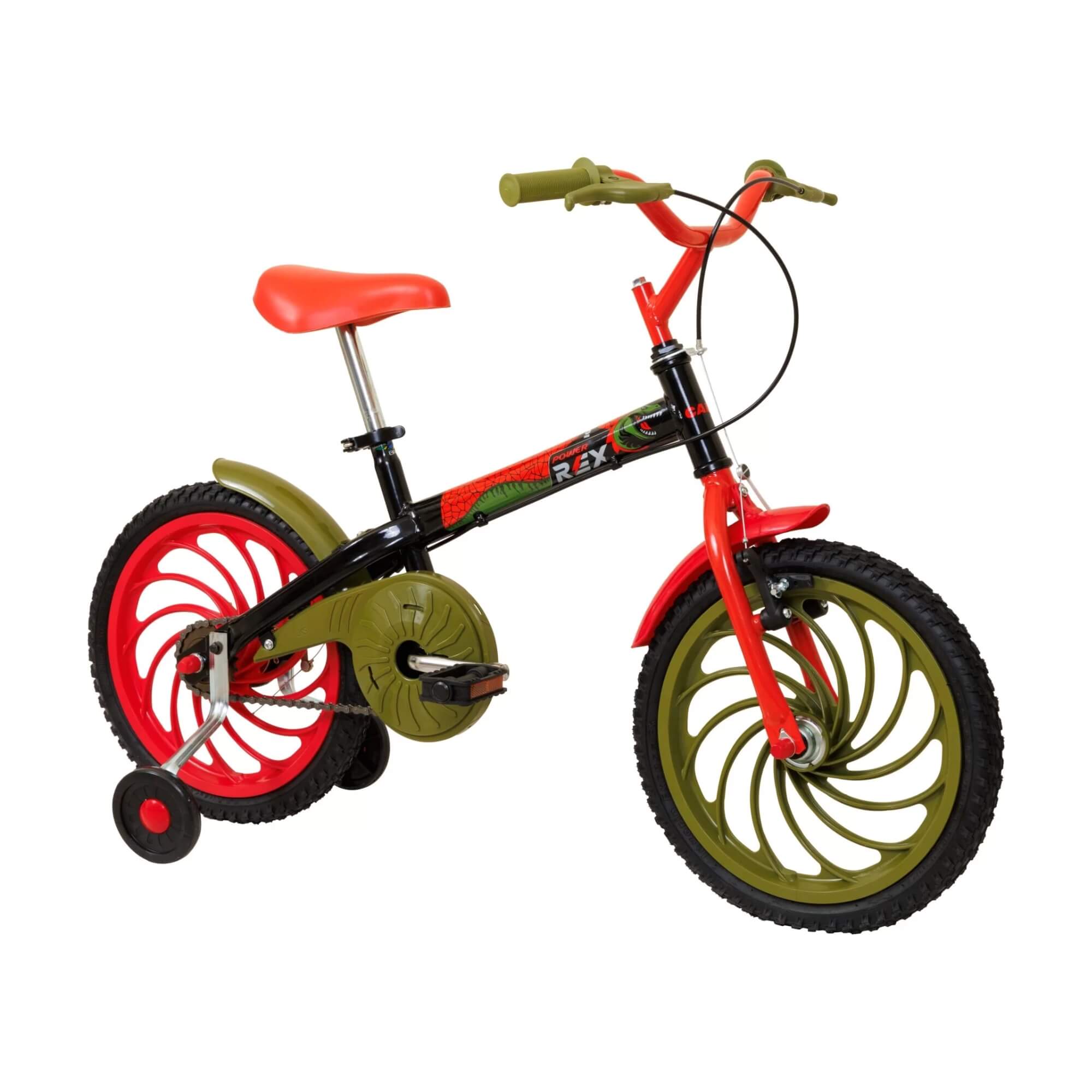 Bicicleta Power Rex 16 A25 Aro 16 1V na cor Preta Caloi - 005258.19008