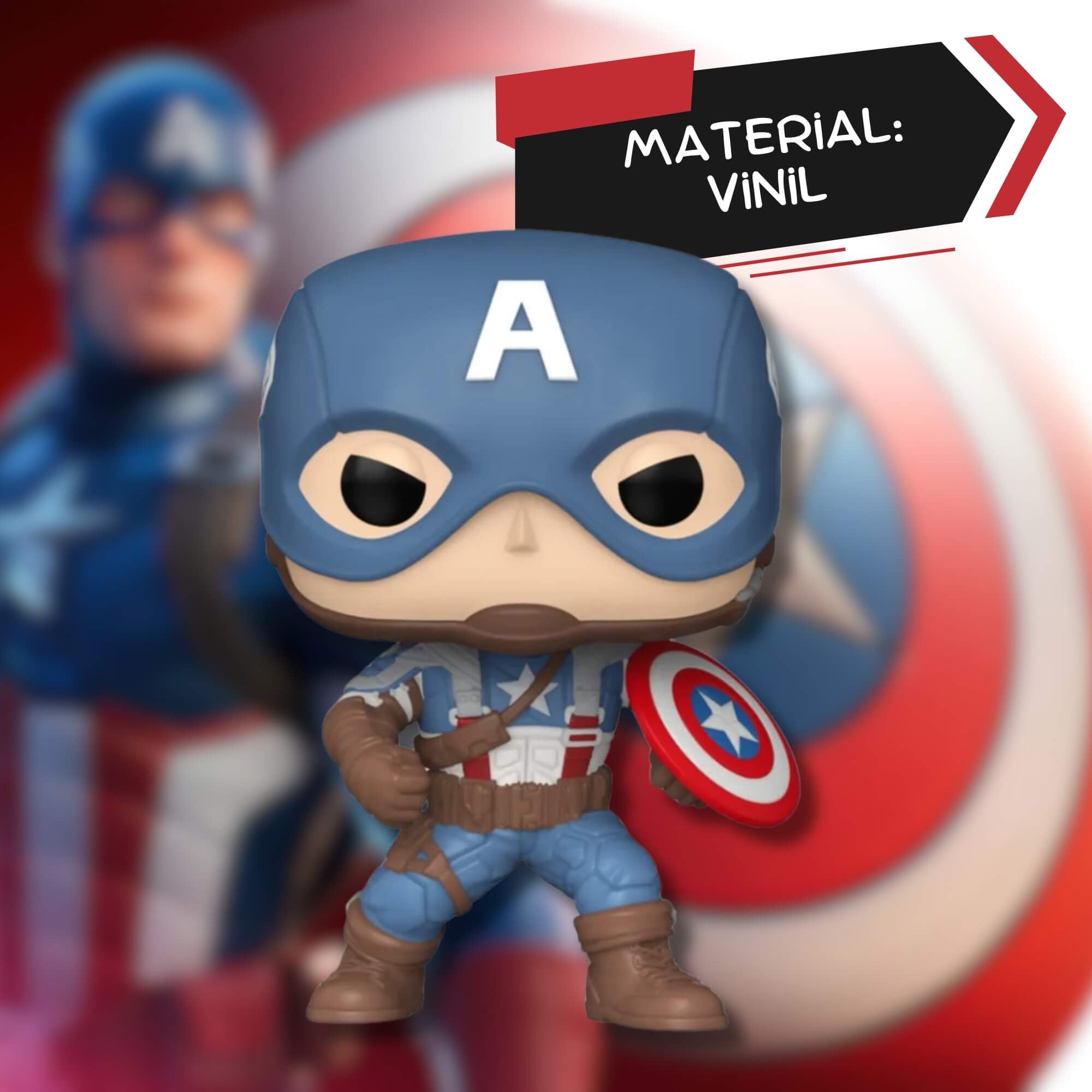 Boneco Funko Pop! Marvel - Capitao America: O Primeiro Vingador - Capitao America Candide 11979