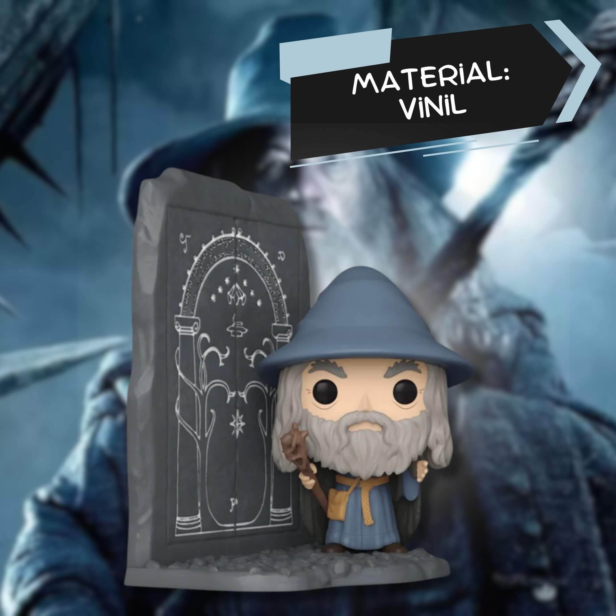 Boneco Funko Pop! Deluxe O Senhor dos Anéis - Gandalf e o Portão de Durin 1746 Candide - 11998