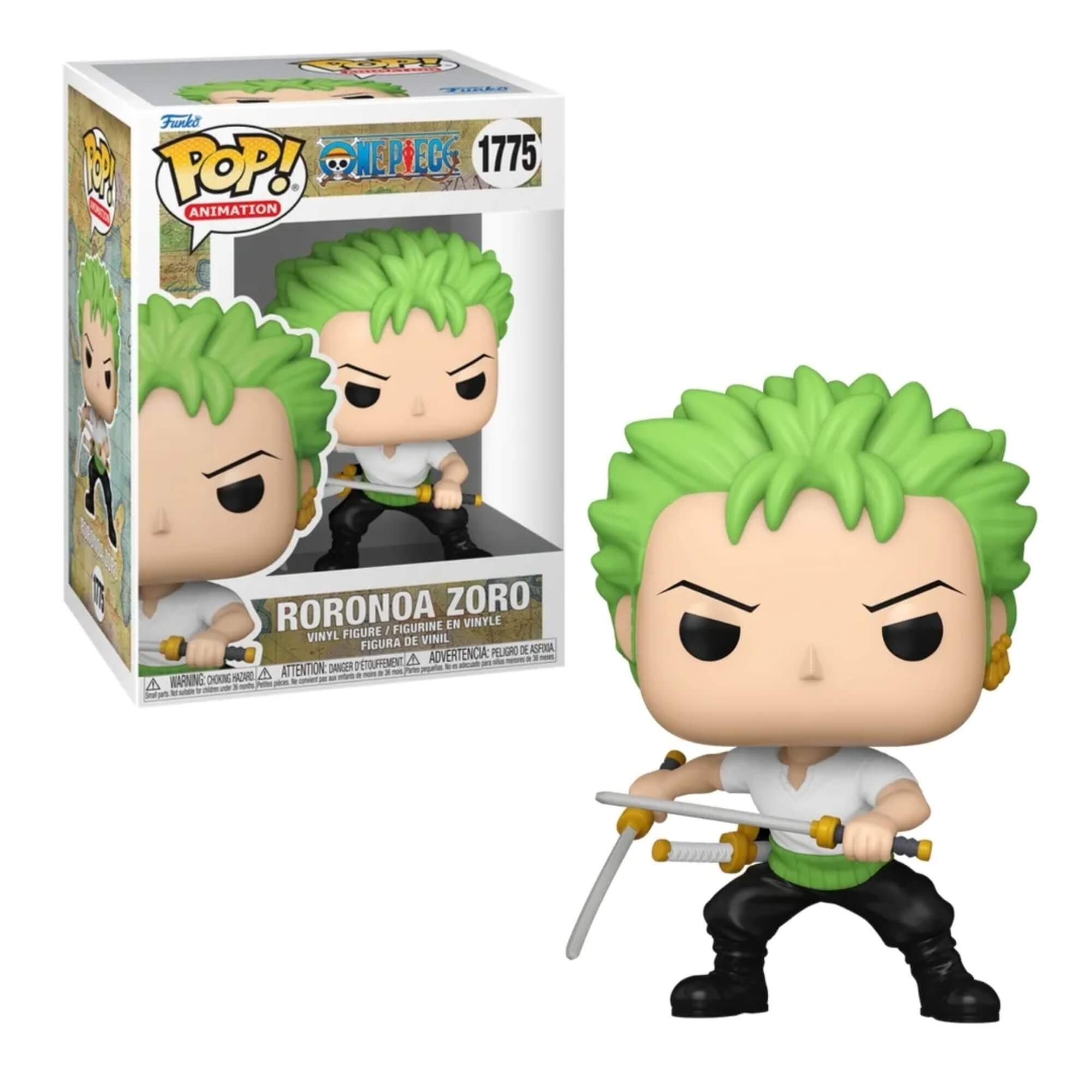 Boneco Funko Pop! One Piece - Zoro com Duas Espadas 1775 Candide - 11849