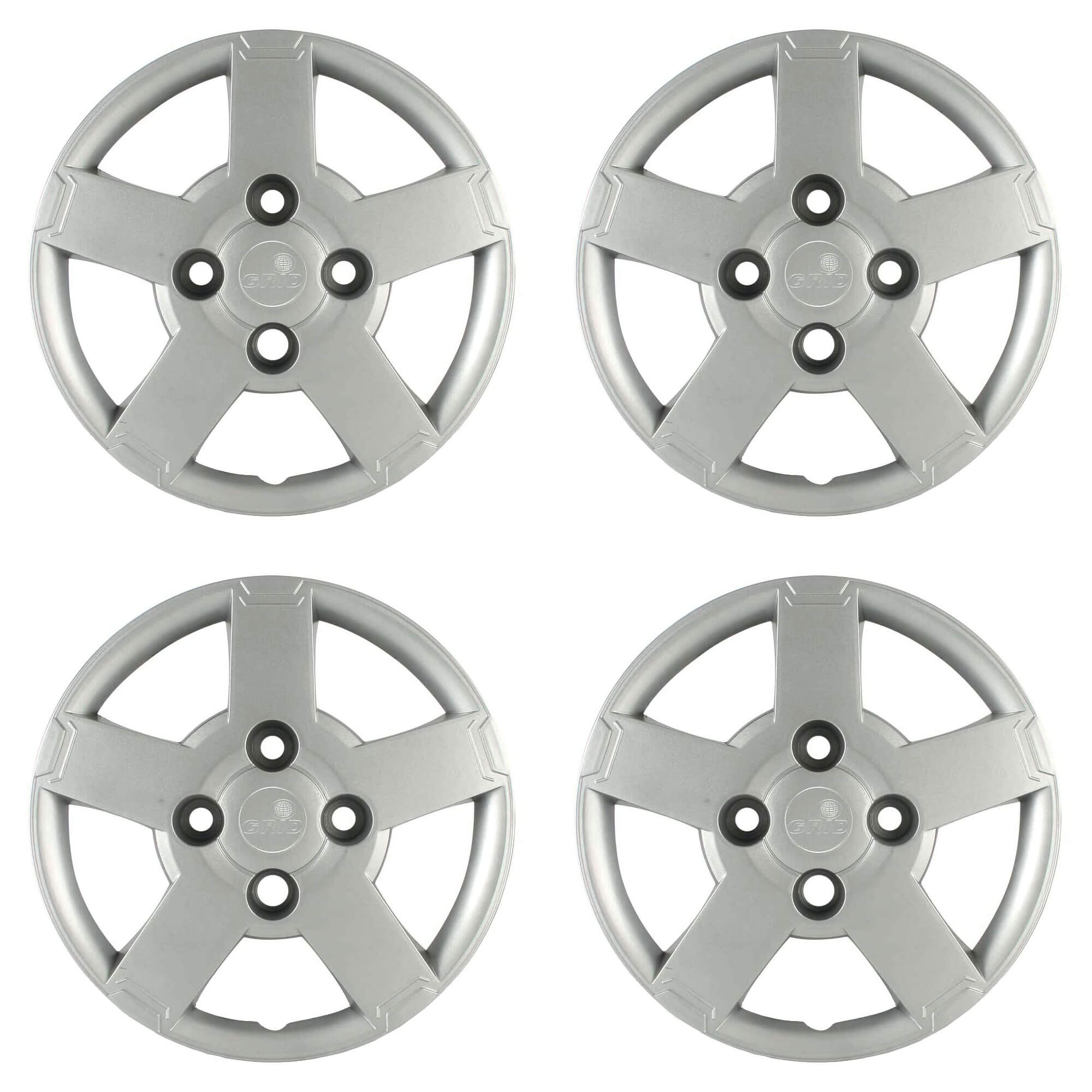 Calota Aro 13" cor Prata Modelo Ka 2008/2012 (Jogo c/ 4 Calotas) Grid - 013CB-PTA-E