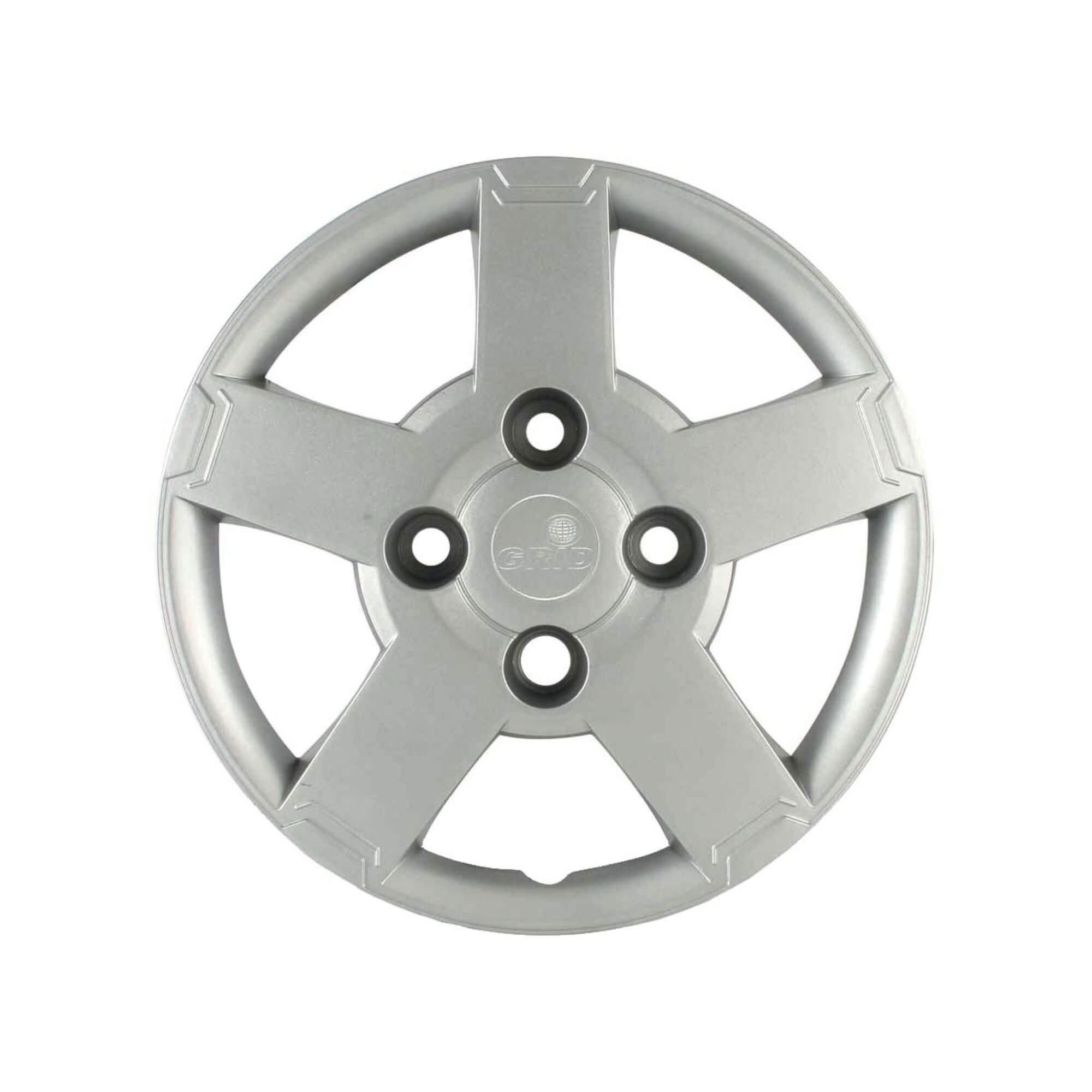 Calota Aro 13" cor Prata Modelo Ka 2008/2012 (Jogo c/ 4 Calotas) Grid - 013CB-PTA-E