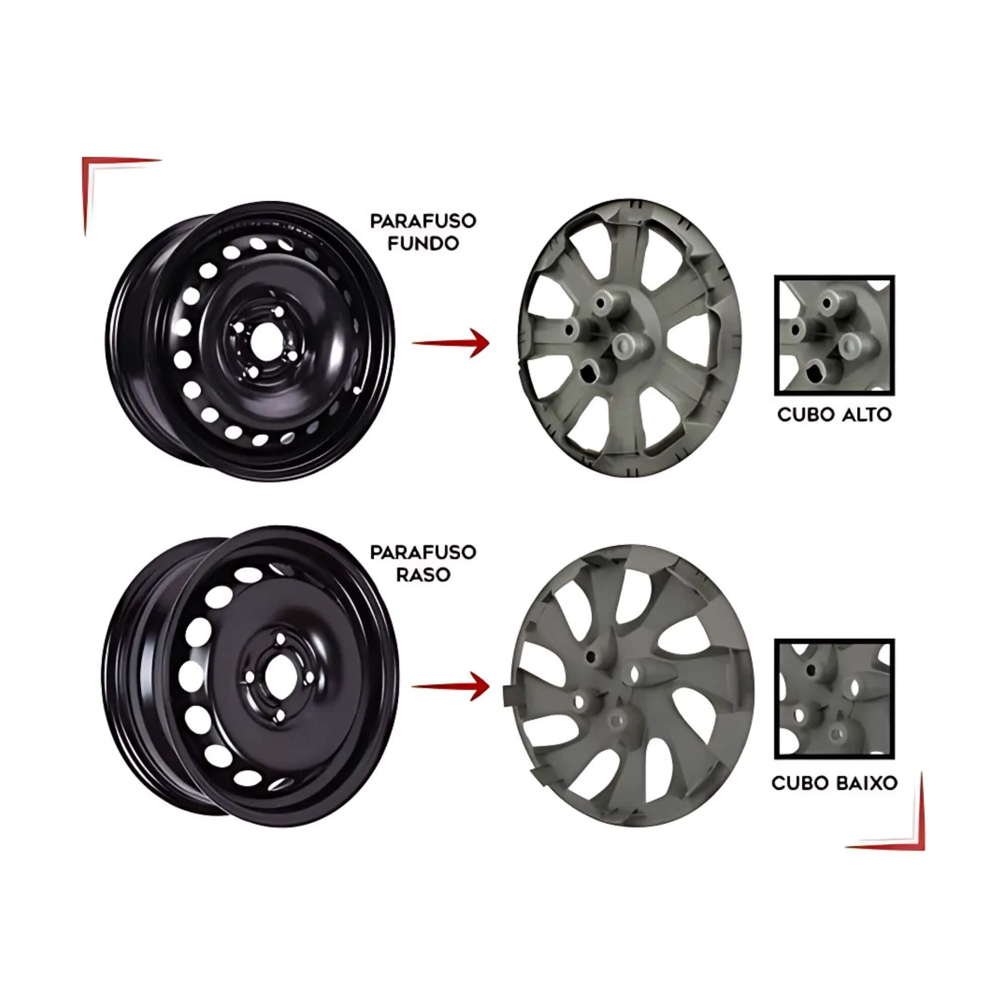 Calota Aro 13" cor Prata Modelo Ka 2008/2012 (Jogo c/ 4 Calotas) Grid - 013CB-PTA-E