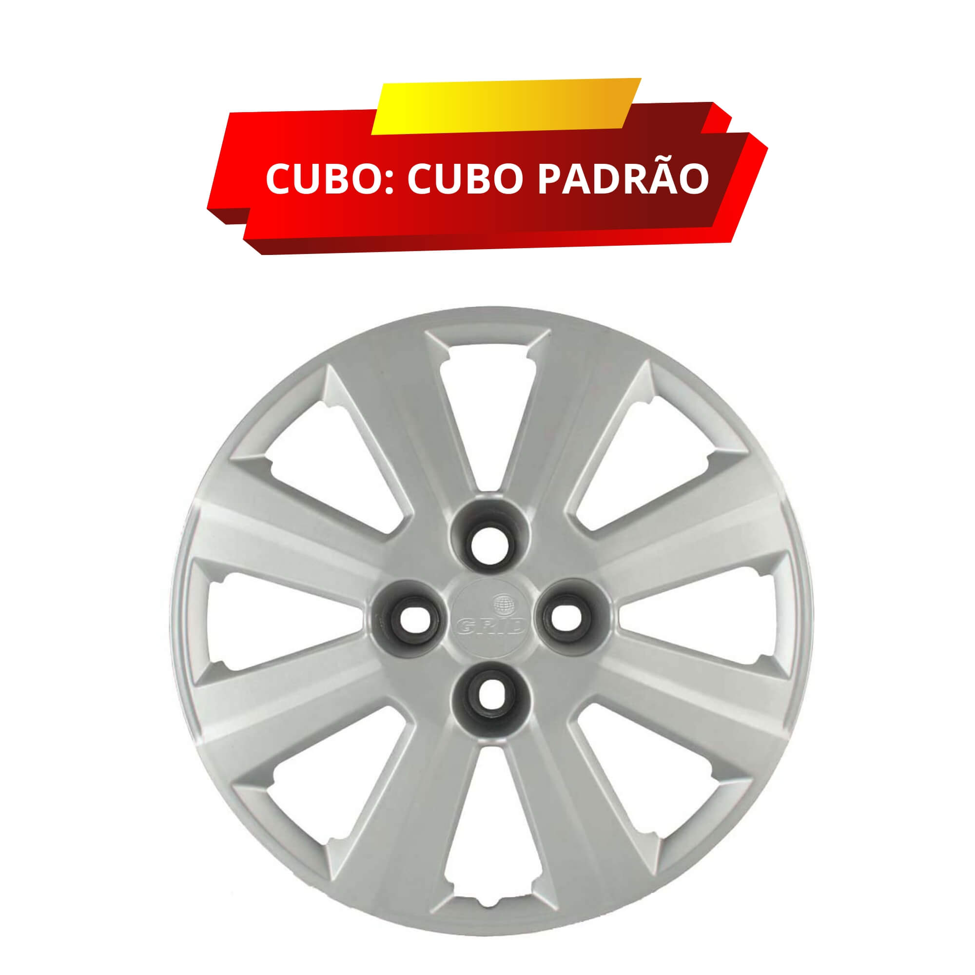 Calota Aro 15" cor Prata Modelo Agile 2010/2013 (Jogo c/ 4 Calotas) Grid - 030CP-PTA-E
