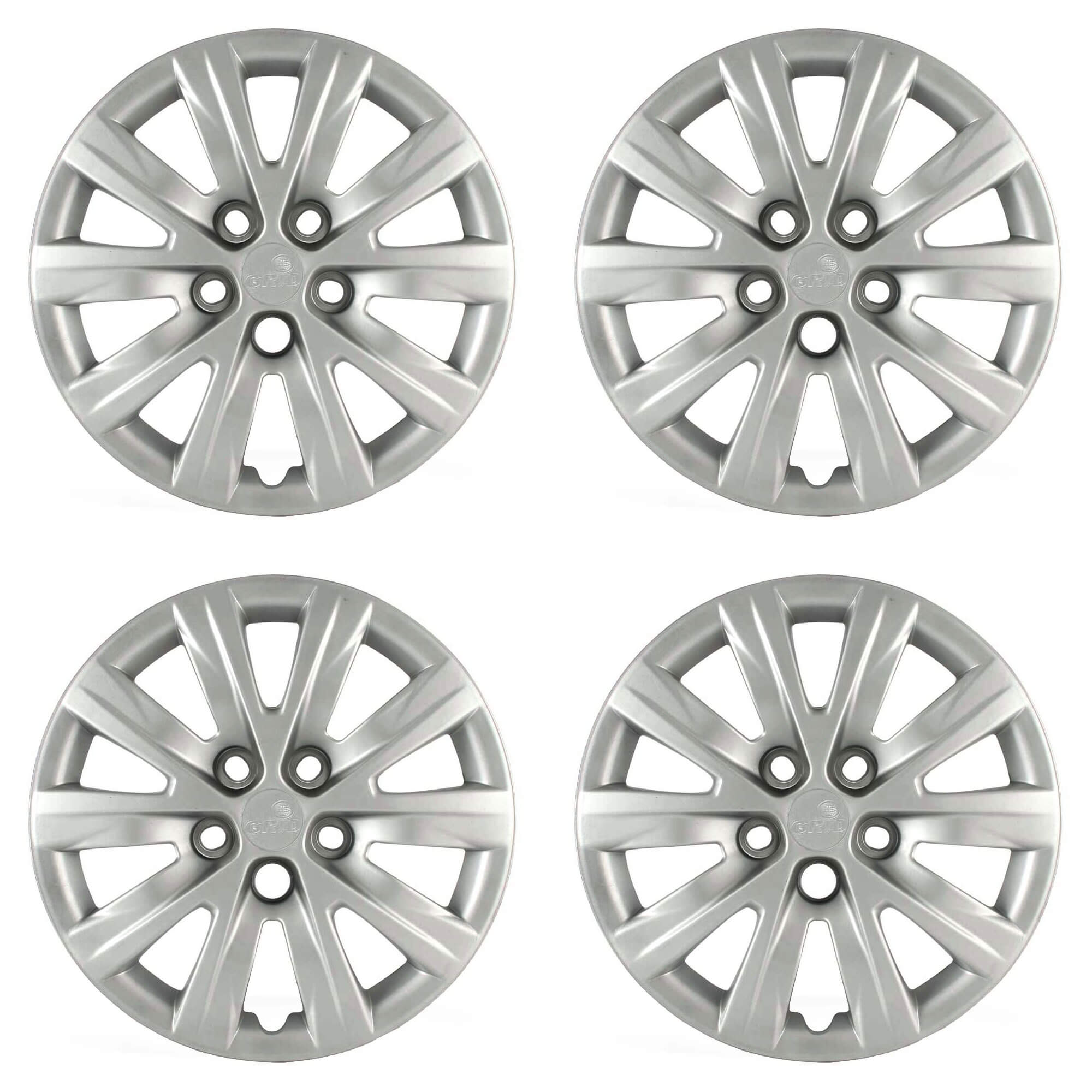 Calota Aro 14" cor Prata Modelo Fox/Polo 2012/13 (Jogo c/ 4 Calotas) Grid - 049CB-PTA-E