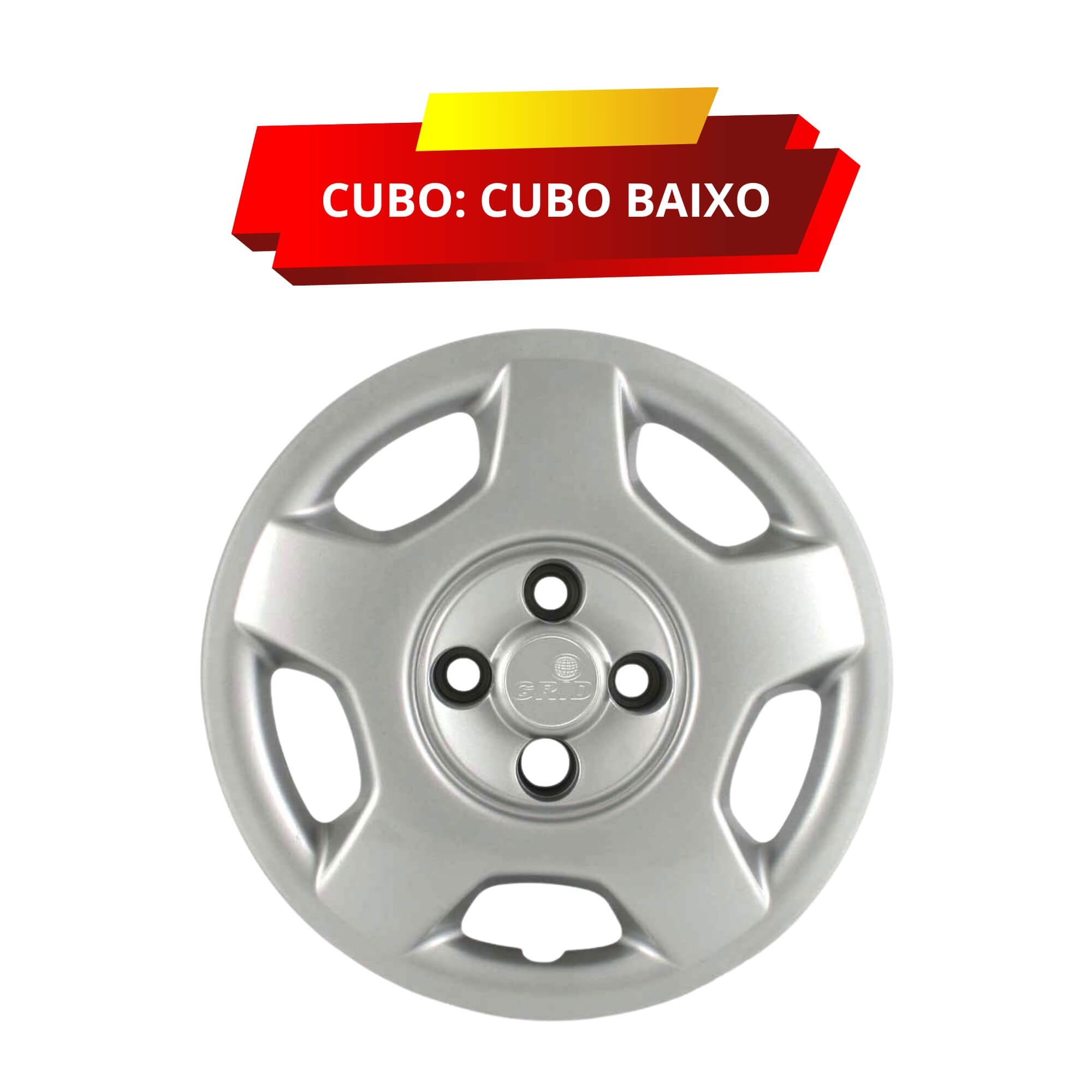 Calota Aro 14" cor Prata Modelo Corsa Hatch/Sedan 2004 (Jogo c/ 4 Calotas) Grid - 053CB-PTA-E