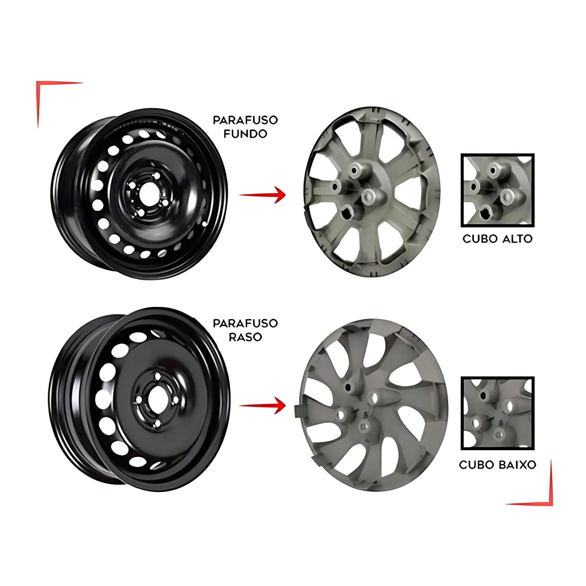 Calota Aro 13" cor Prata Modelo Uno Fire 2004/2005 (Jogo c/ 4 Calotas) Grid - 054CB-PTA-E