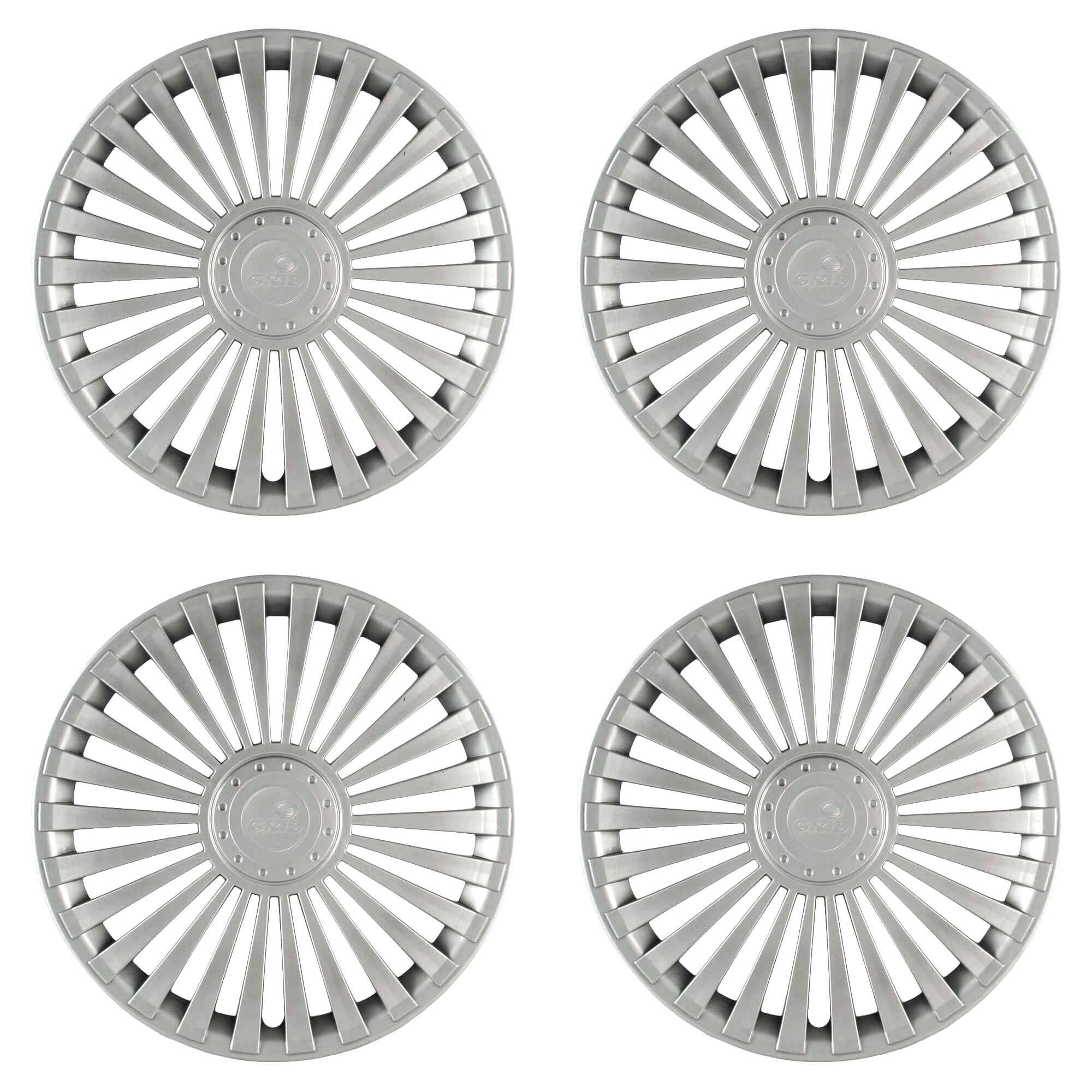 Calota Aro 14" cor Prata Modelo Europa (Jogo c/ 4 Calotas) Grid - 068AR-PTA-E