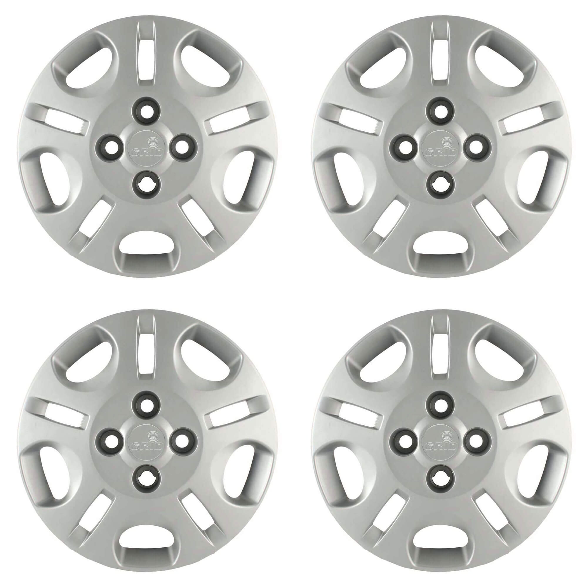 Calota Aro 13" cor Prata Modelo Uno Fire Economy 2008/10 (Jogo c/ 4 Calotas) Grid - 071CB-PTA-E