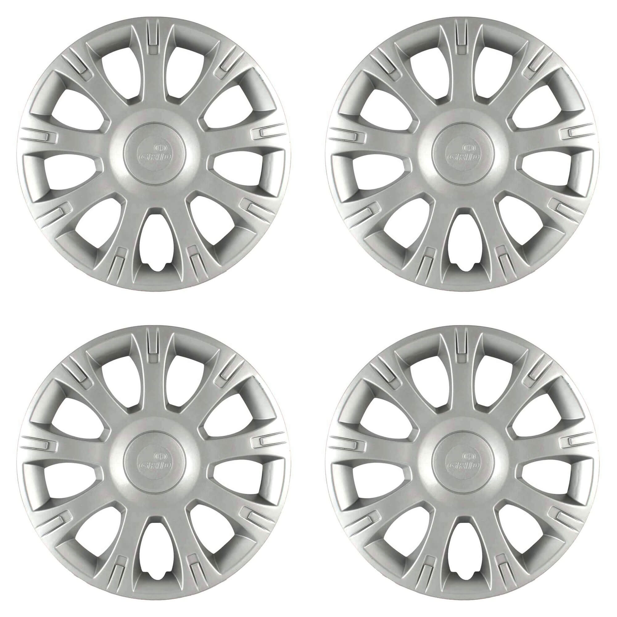 Calota Aro 14" cor Prata Modelo Sandero/Logan 2009/13 (Jogo c/ 4 Calotas) Grid - 086AR-PTA-E