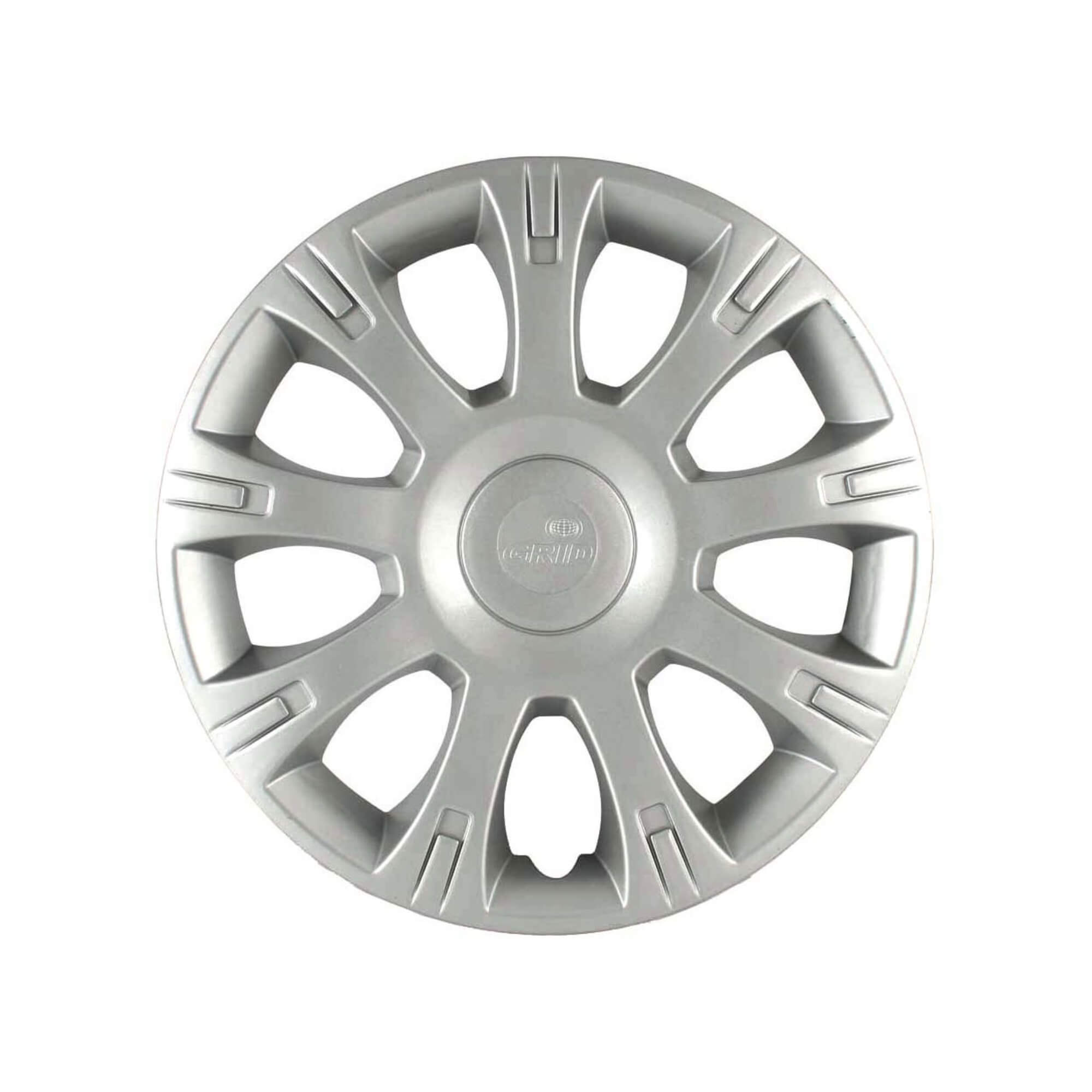 Calota Aro 14" cor Prata Modelo Sandero/Logan 2009/13 (Jogo c/ 4 Calotas) Grid - 086AR-PTA-E