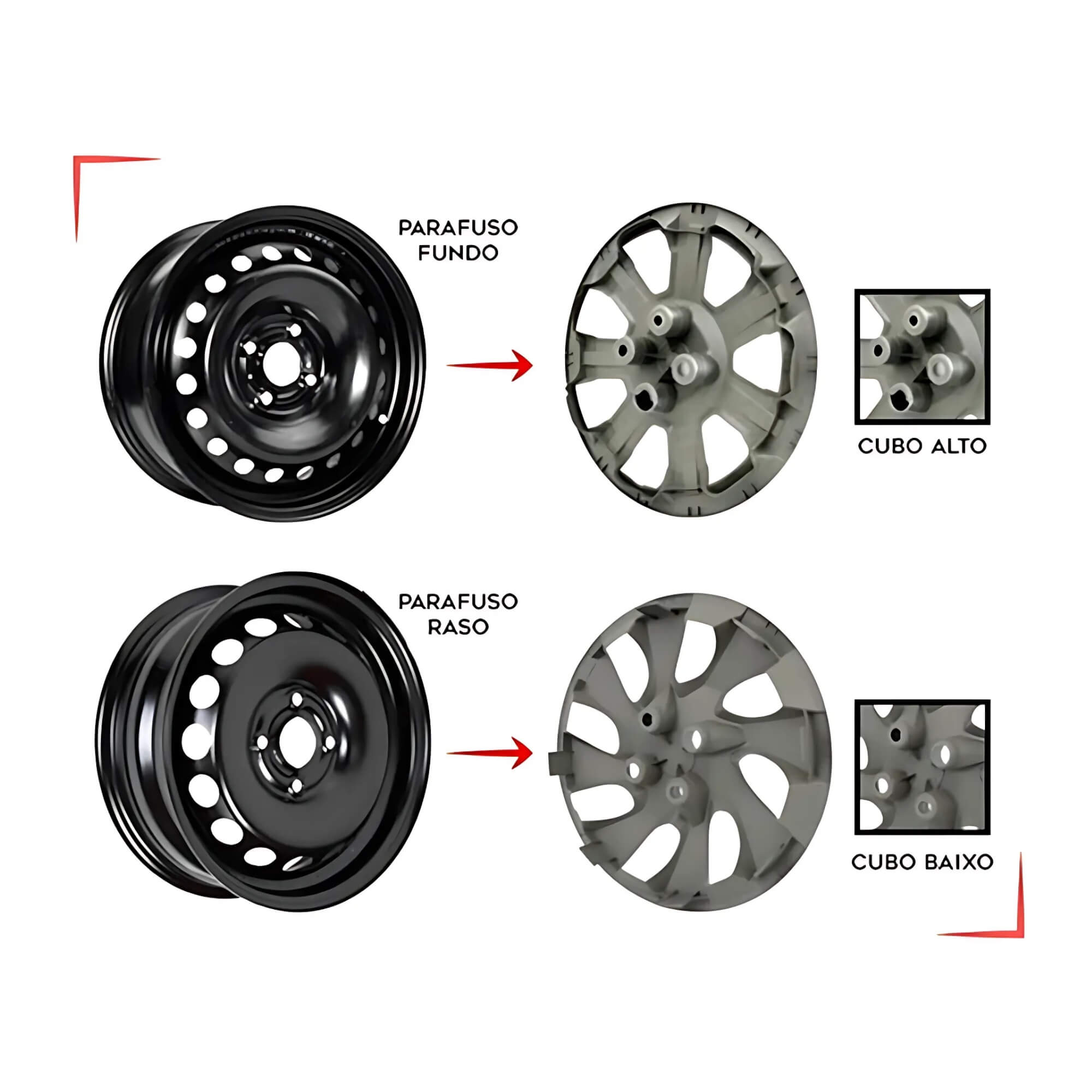 Calota Aro 14" cor Prata Modelo Sandero/Logan 2009/13 (Jogo c/ 4 Calotas) Grid - 086AR-PTA-E