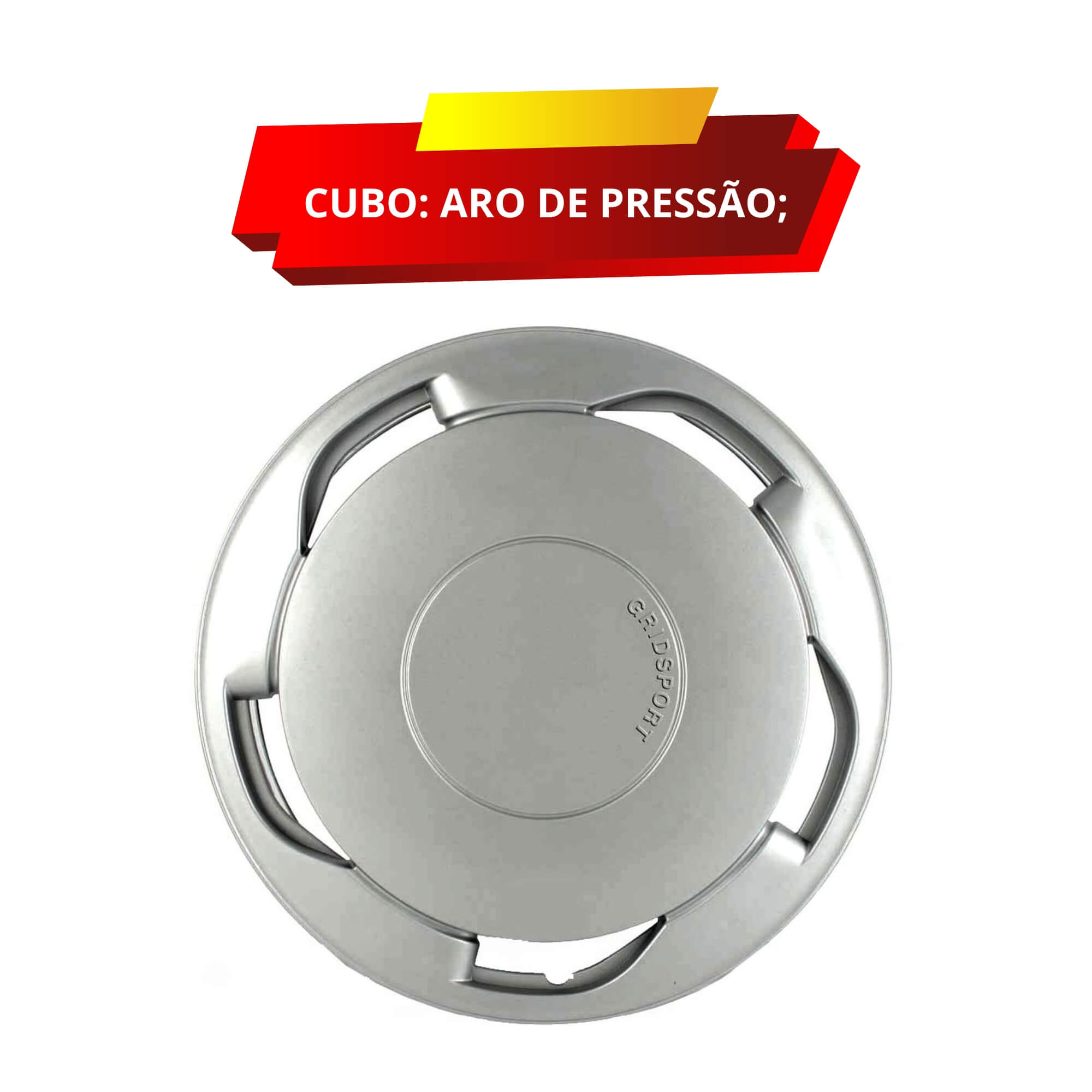 Calota Aro 13" cor Prata Modelo Orbital (Jogo c/ 4 Calotas) Grid - 101AR-PTA-E