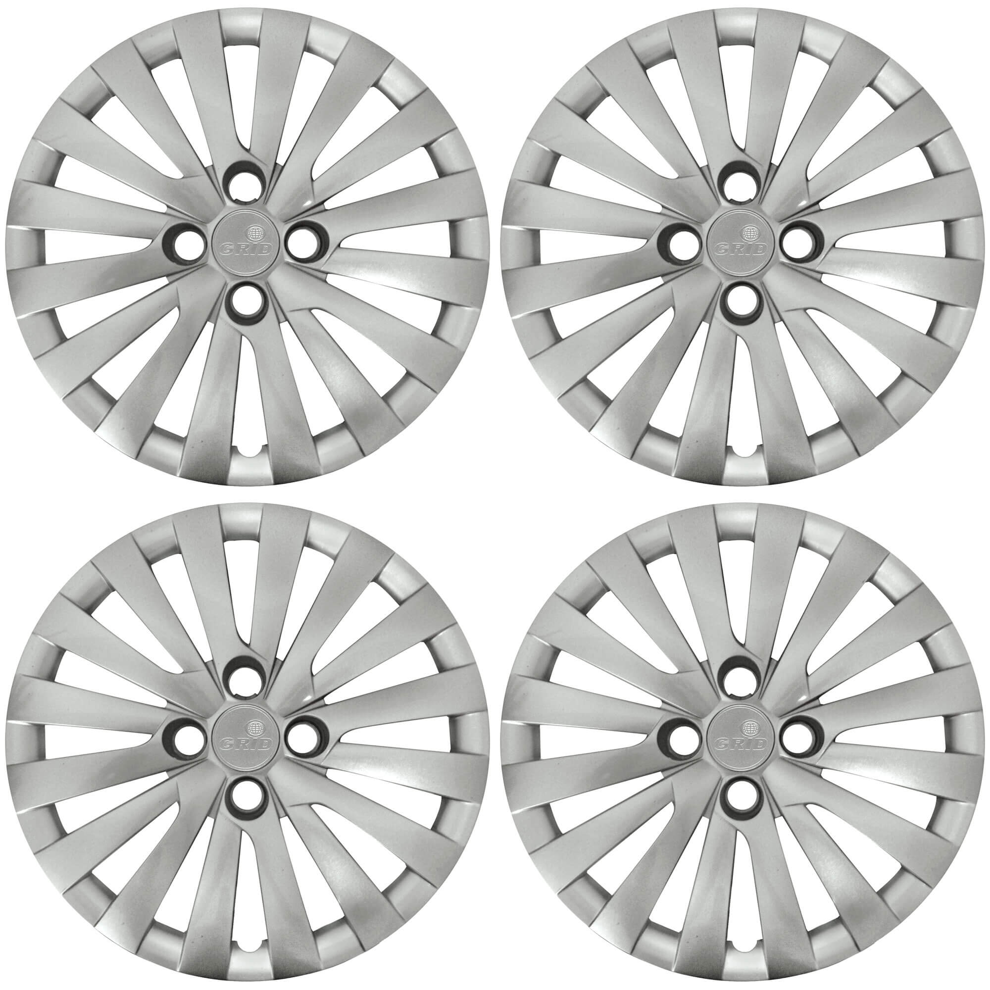 Calota Aro 14" cor Prata Modelo Gol/Voyage G5/G6 2014 (Jogo c/ 4 Calotas) Grid - 117CA-PTA-E
