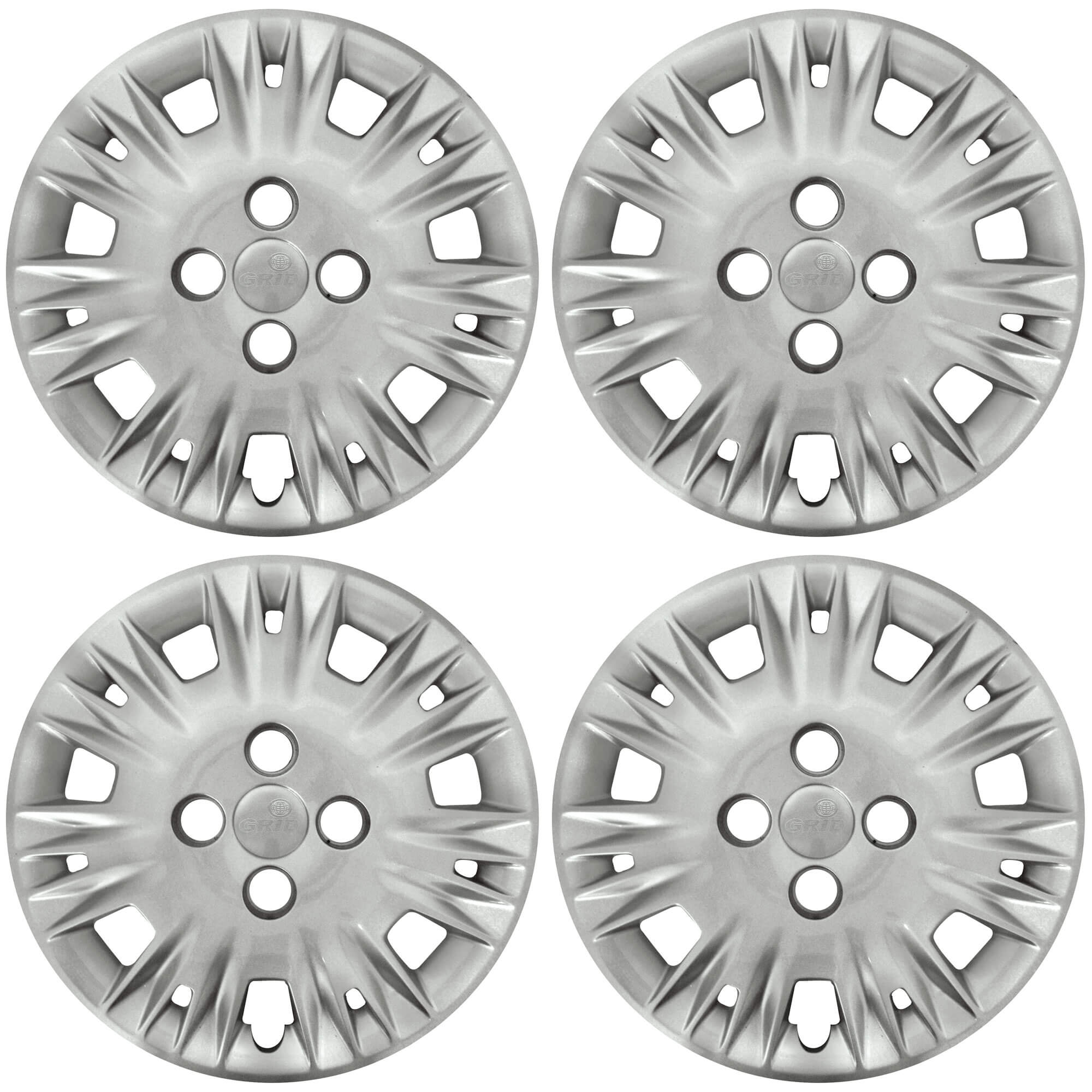 Calota Aro 15" cor Prata Modelo New Fiesta 2014/17 (Jogo c/ 4 Calotas) Grid - 123CP-PTA-E
