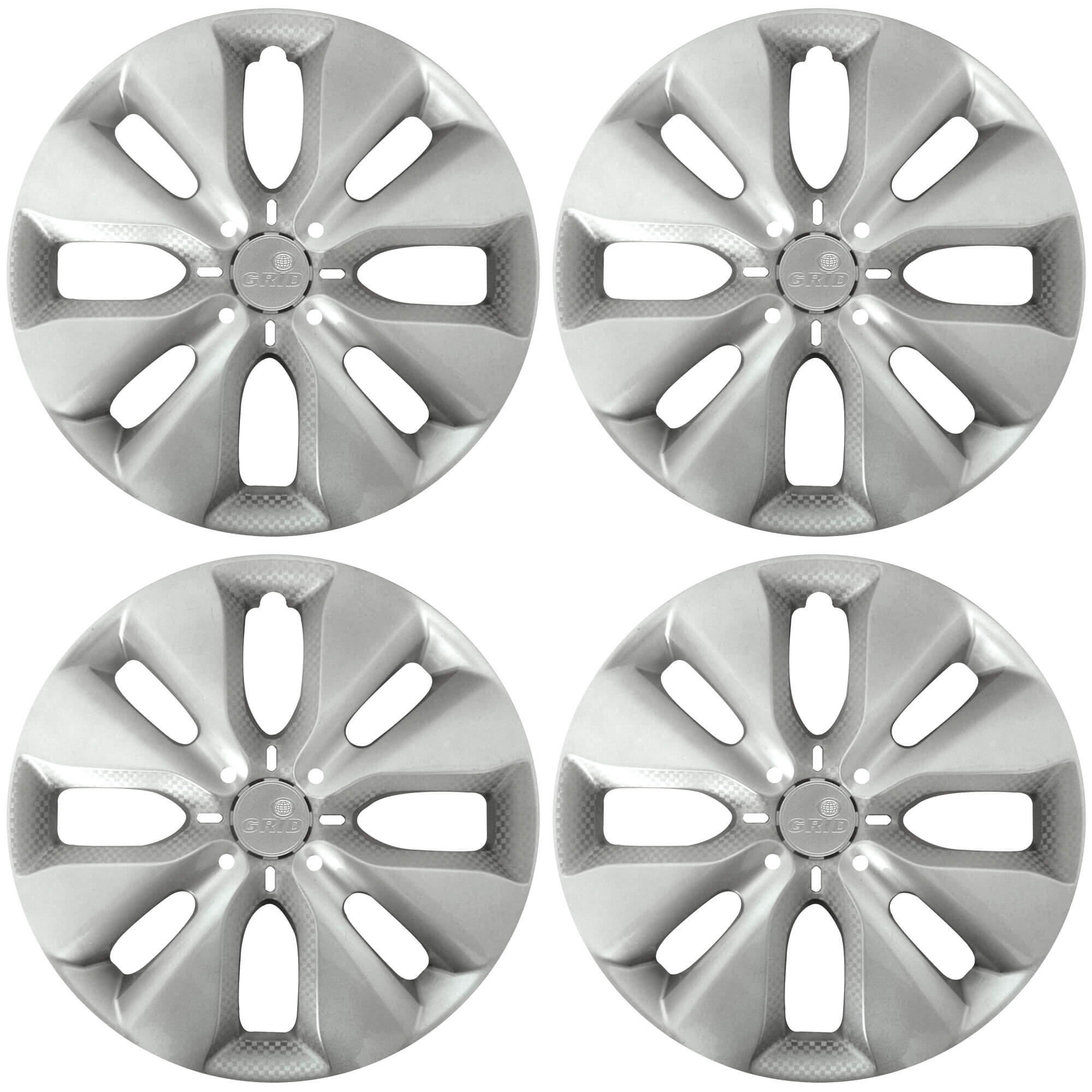 Calota Aro 15" cor Prata Modelo C3 2014/18 (Jogo c/ 4 Calotas) Grid - 130AR-PTA-E
