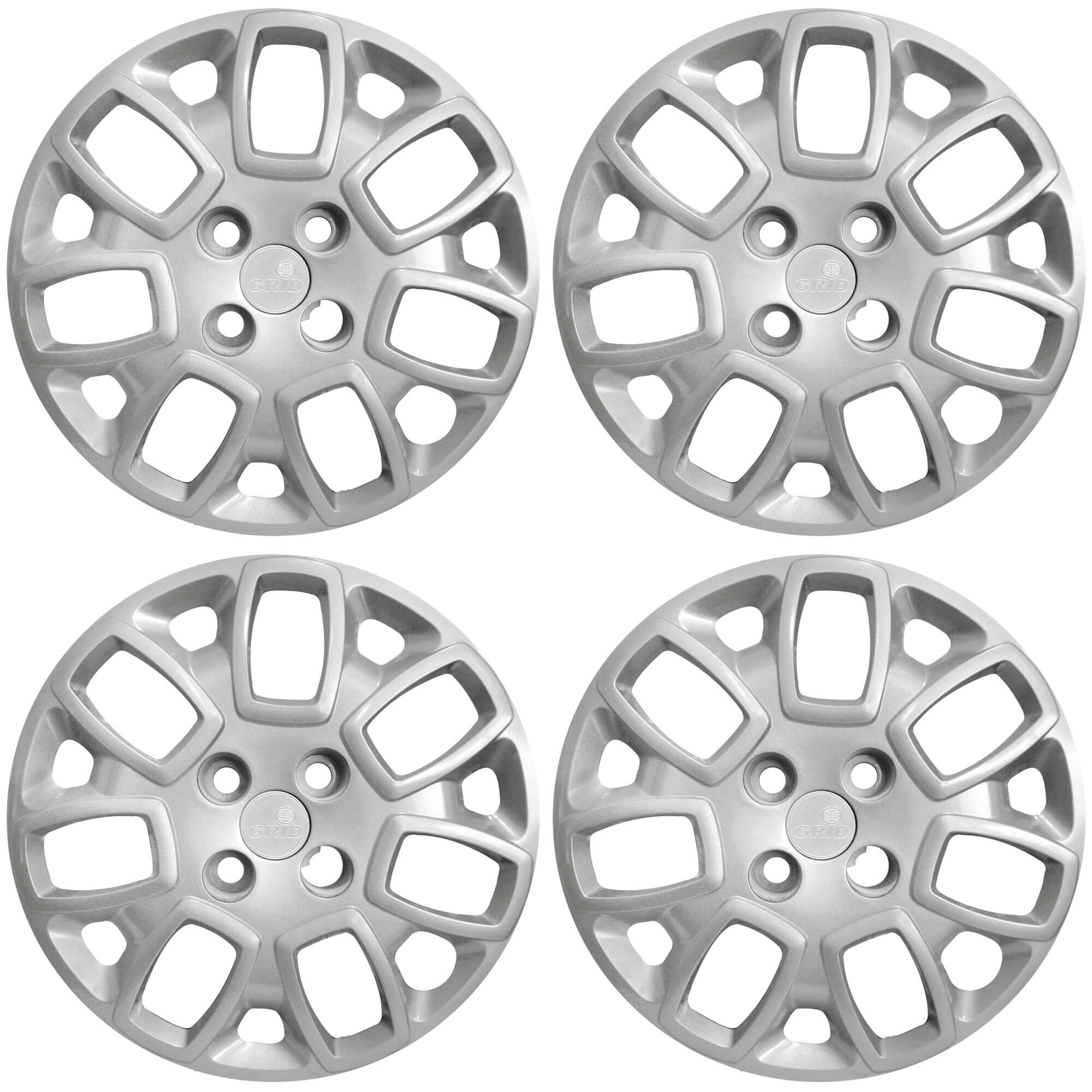 Calota Aro 14" cor Prata Modelo Uno Attractive 2014 (Jogo c/ 4 Calotas) Grid - 157CB-PTA-E