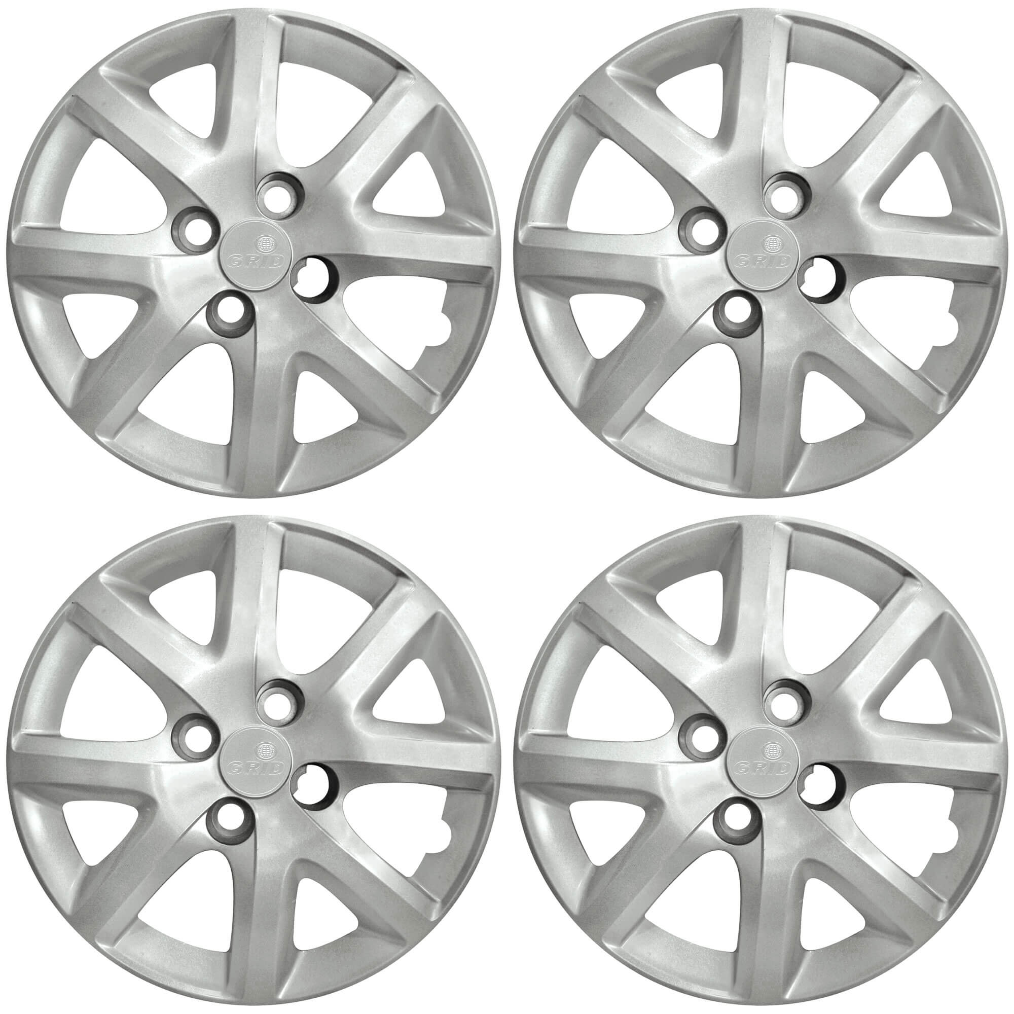 Calota Aro 14" cor Prata Modelo Siena EL 1.4 2014 (Jogo c/ 4 Calotas) Grid - 160CB-PTA-E