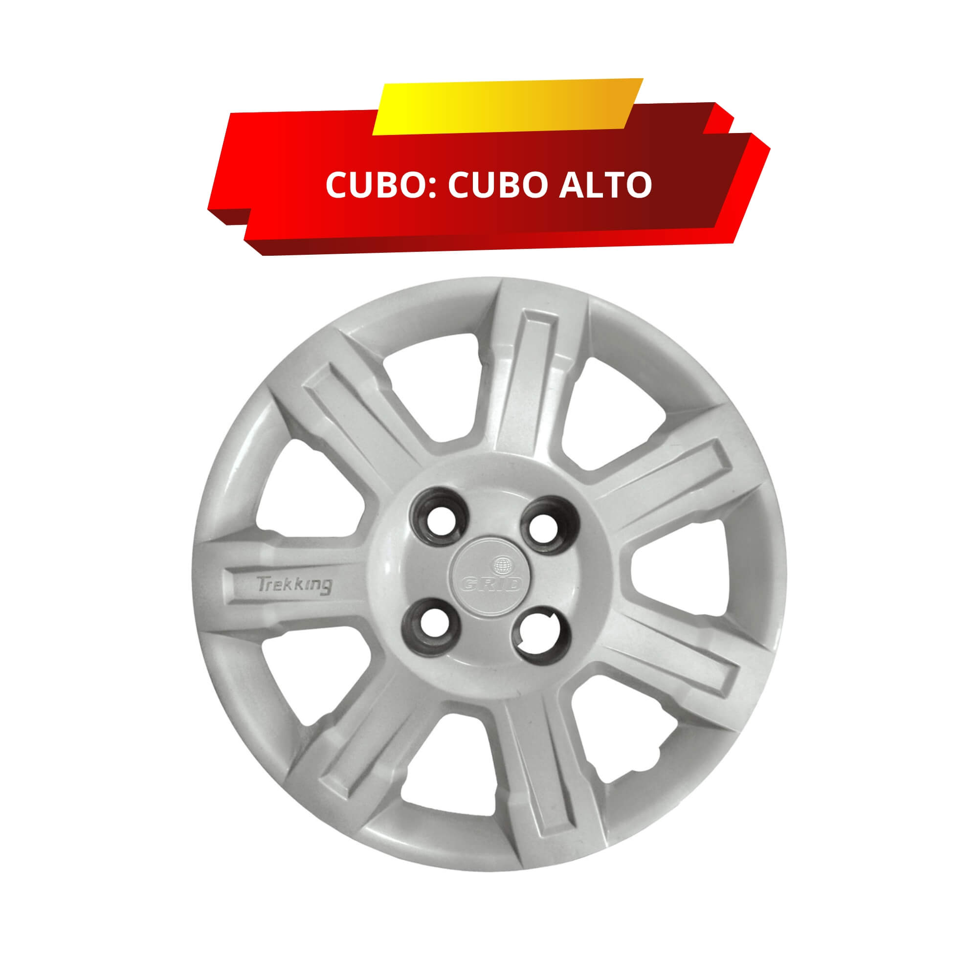 Calota Aro 14" cor Prata Modelo Strada Trekking 2014 (Jogo c/ 4 Calotas) Grid - 166CA-PTA-E