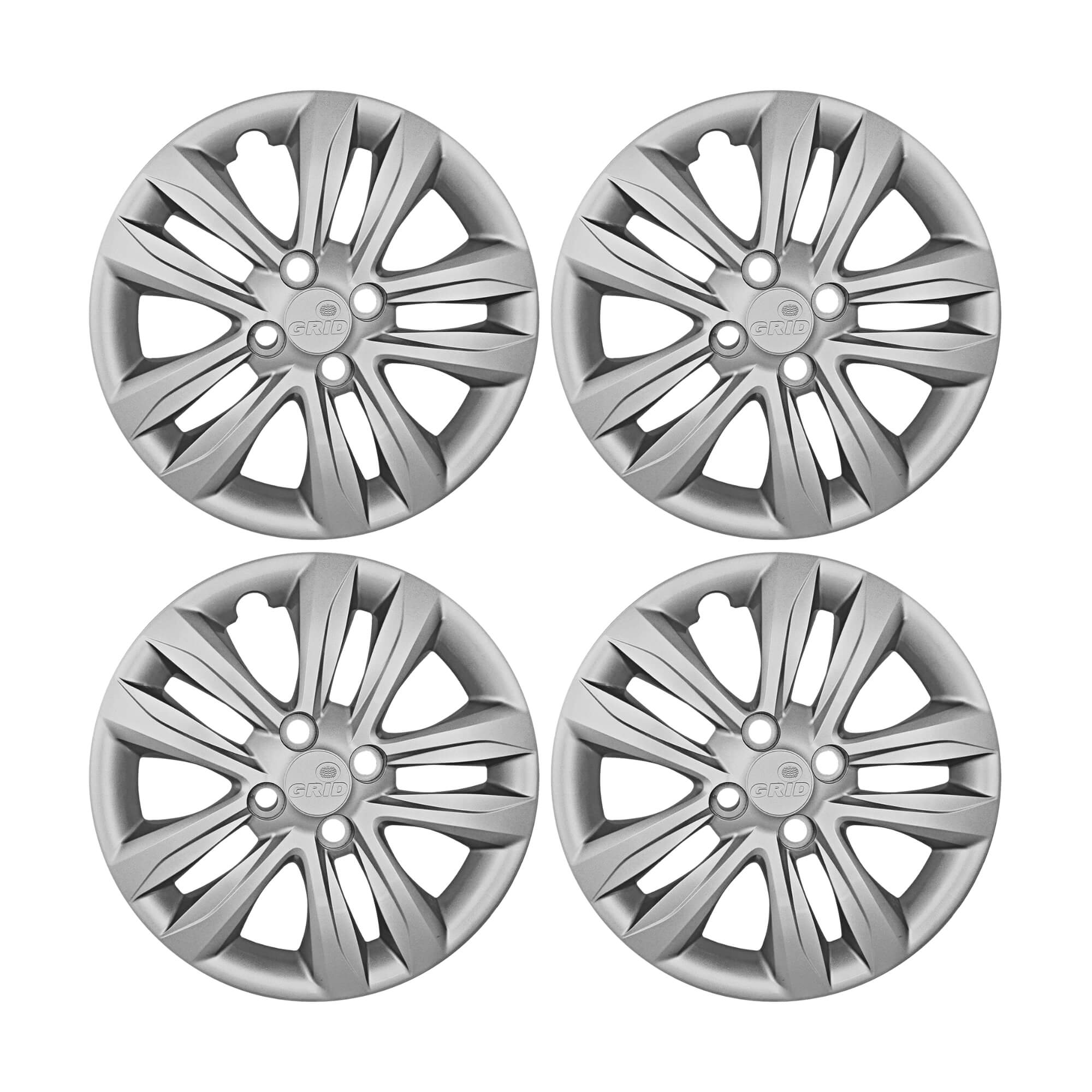 Calota Aro 14" Prata Hyundai HB20 HATCH / SEDAN 2016/18 (Jogo c/ 4 Calotas) Grid - 191CB-PTA-E