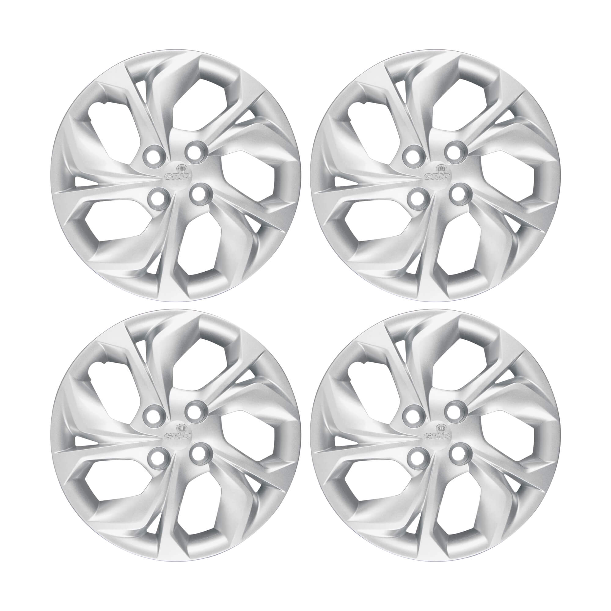Calota Aro 15" Prata Mod Hyundai HB20 2020 (Jogo c/ 4 Calotas) Grid - 193CP-PTA-E