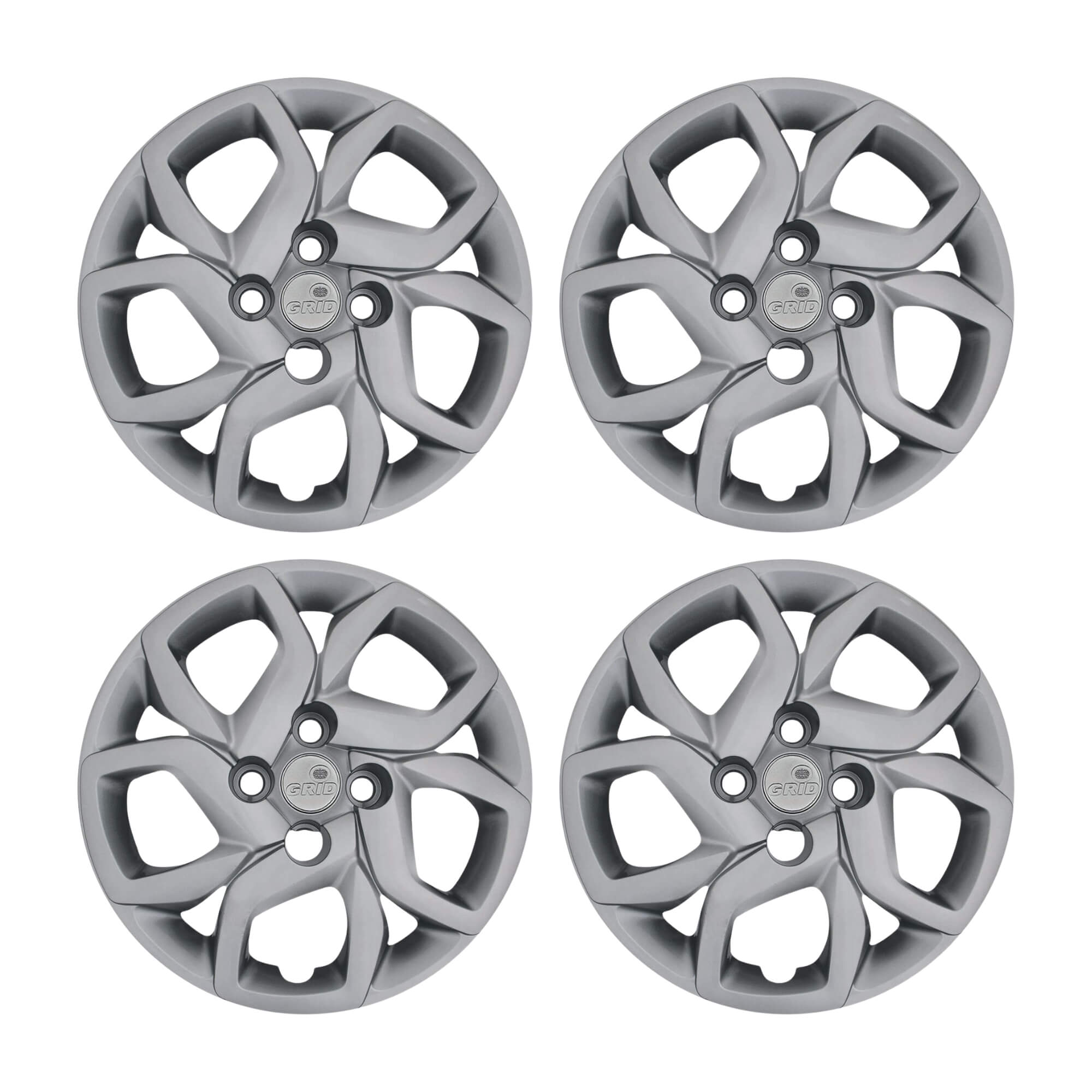 Calota Aro 14" Prata Mod Fiat Mobi 2017 / 2018 (Jogo c/ 4 Calotas) Grid - 291CB-PTA-E