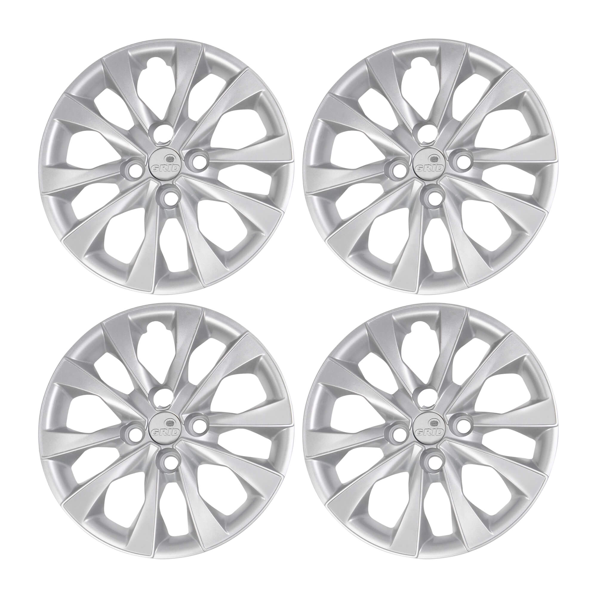 Calota Aro 14" Prata Mod Fiat Mobi Argo Palio 2021 (Jogo c/ 4 Calotas) Grid - 293CB-PTA-E