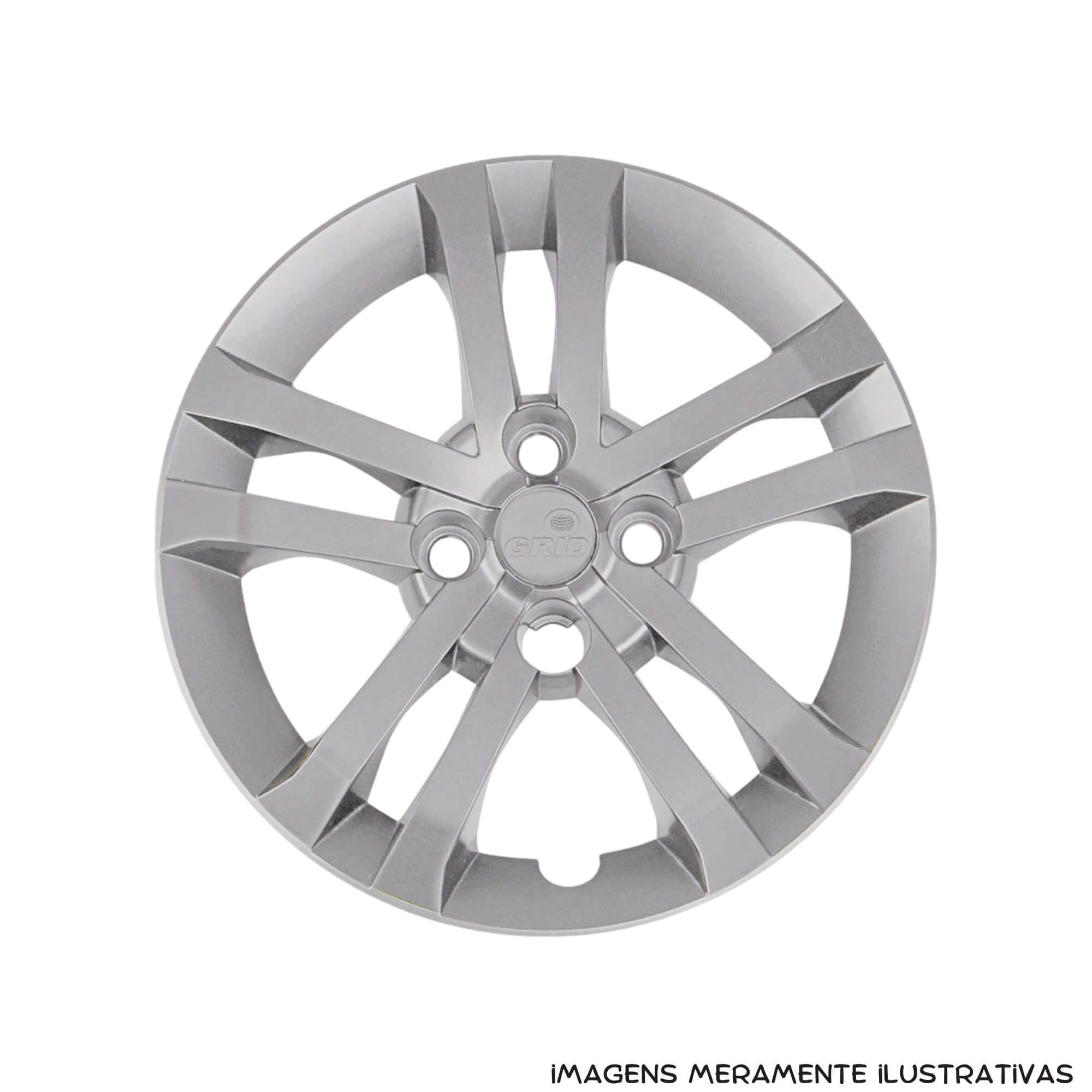 Calota Aro 14" Prata Mod Argo 2021 (Jogo c/ 4 Calotas) Grid - 294CB-PTA-E