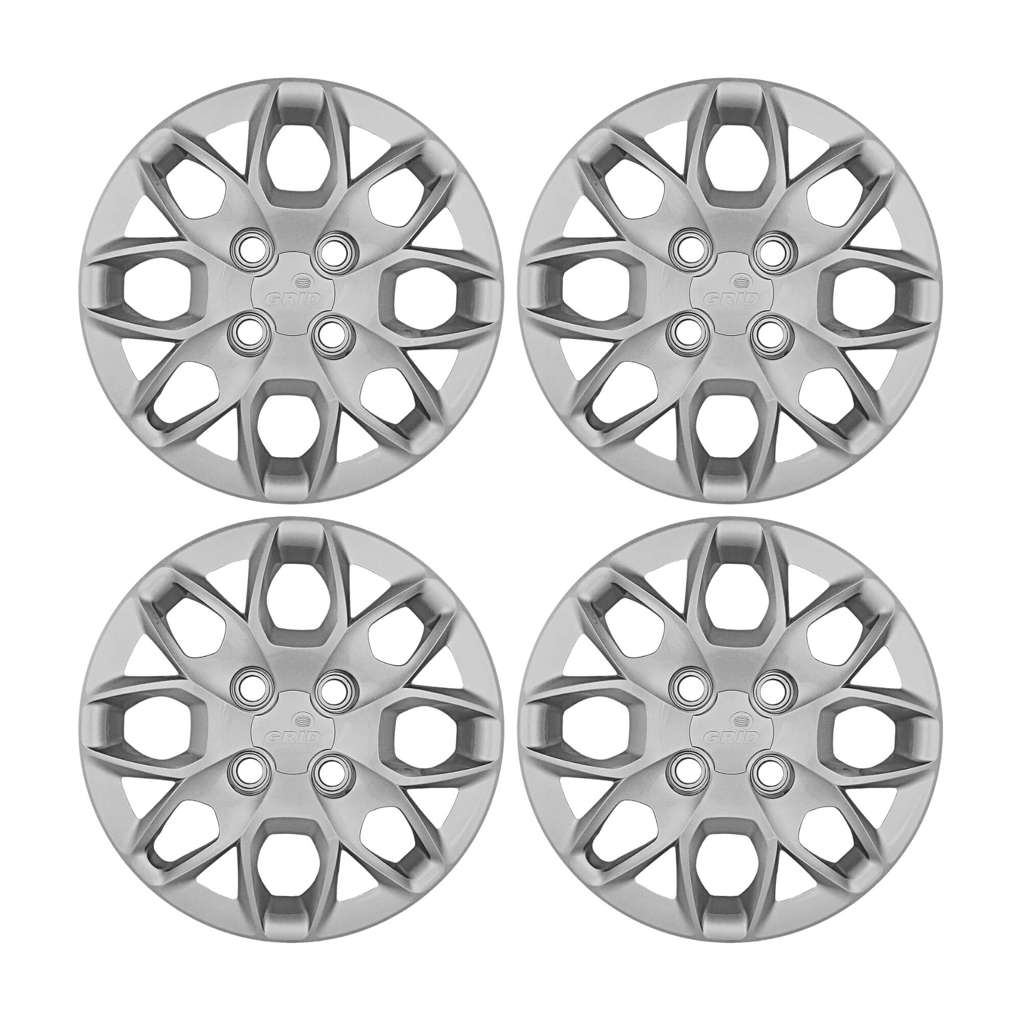 Calota Aro 14" Prata Ford Ka Hatch / Sedan 2015 / 2018 (Jogo c/ 4 Calotas) Grid - 342CB-PTA-E