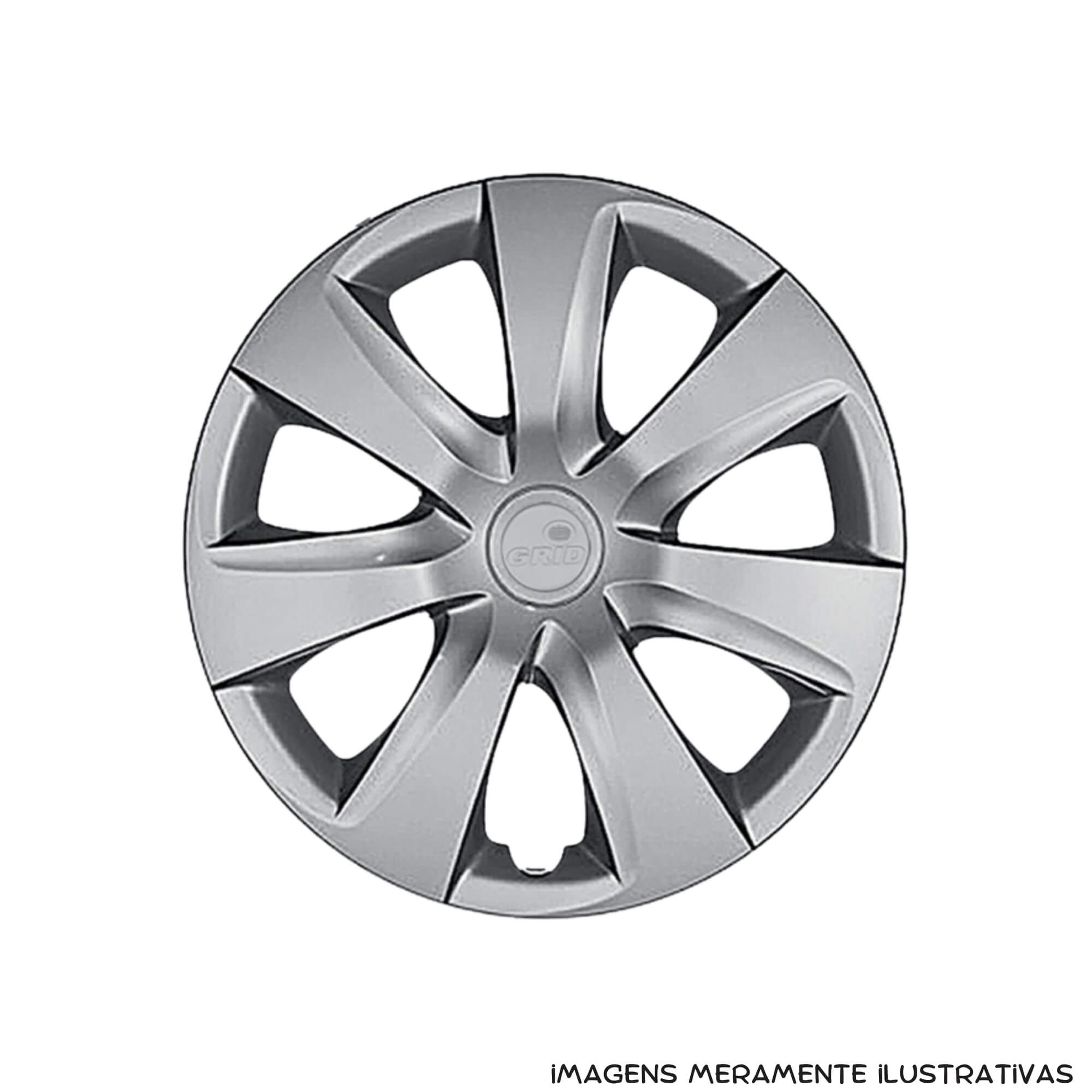 Calota Aro 14" Prata Mod Etios 2014 / 2015 (Jogo c/ 4 Calotas) Grid - 461AR-PTA-E