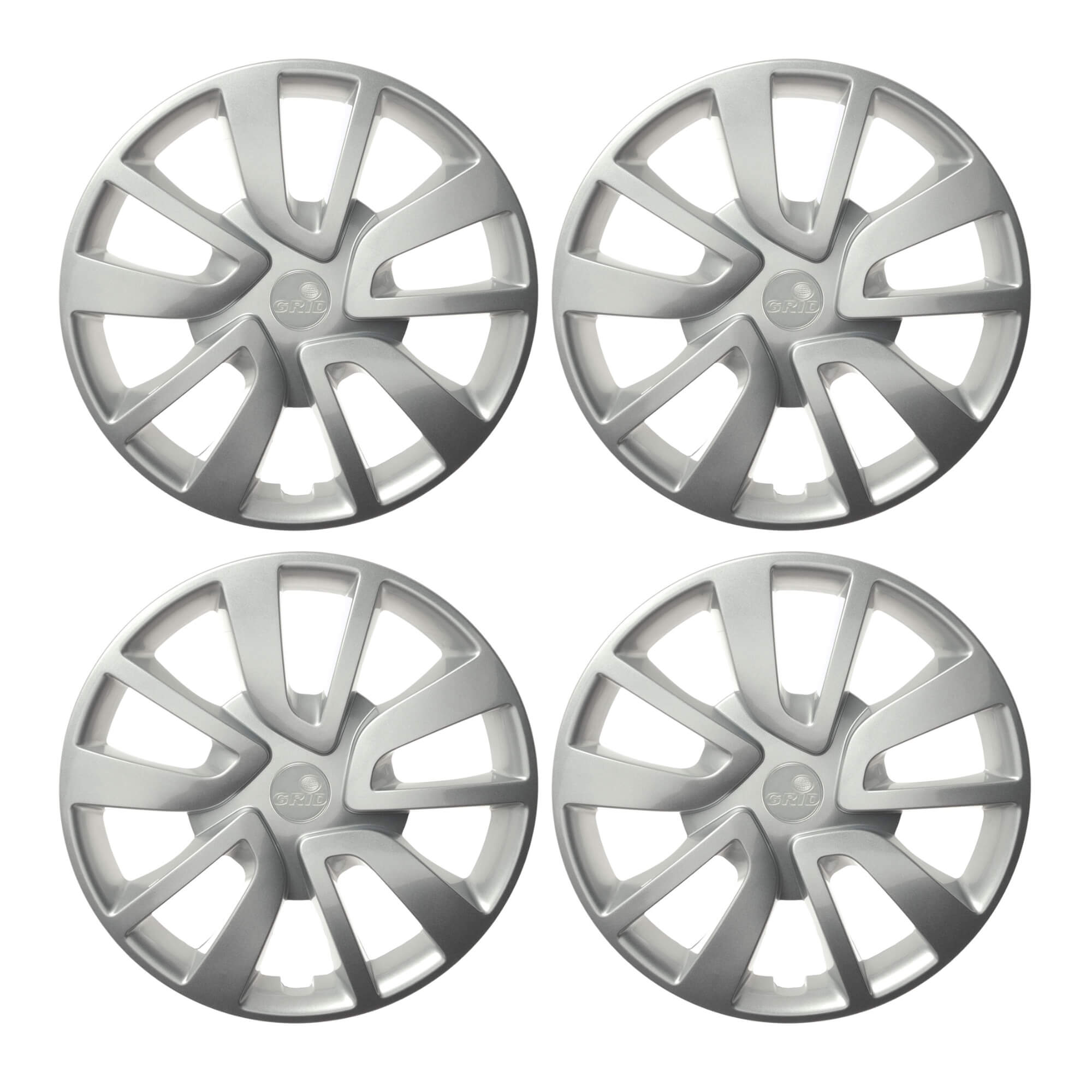 Calota Aro 14" Prata Universal Ideal Sandero 2014 / 2020 (Jogo c/ 4 Calotas) Grid - 870AR-PTA-E